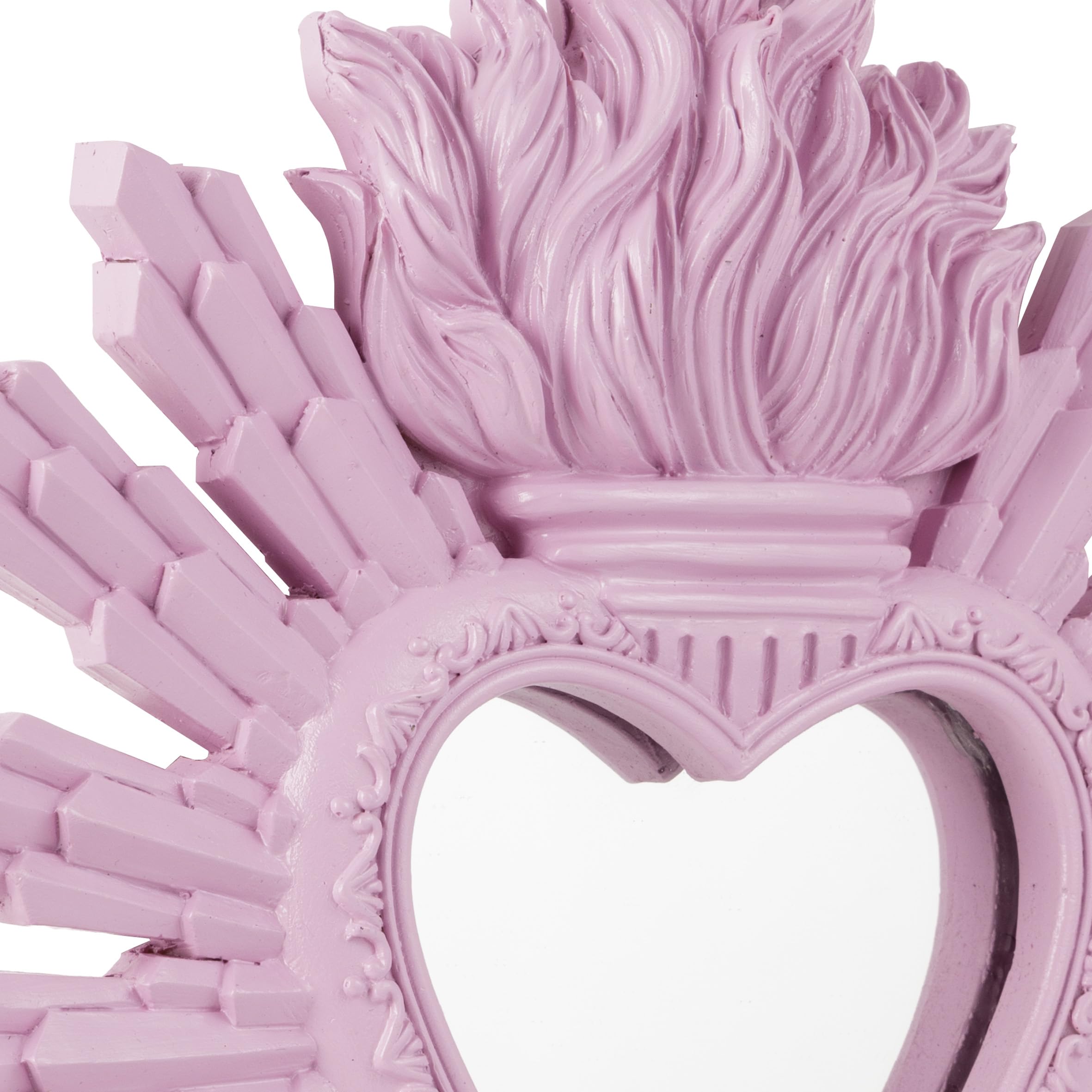 Baroni Home Ex Voto Cuore Specchio Parete Rosa resina
