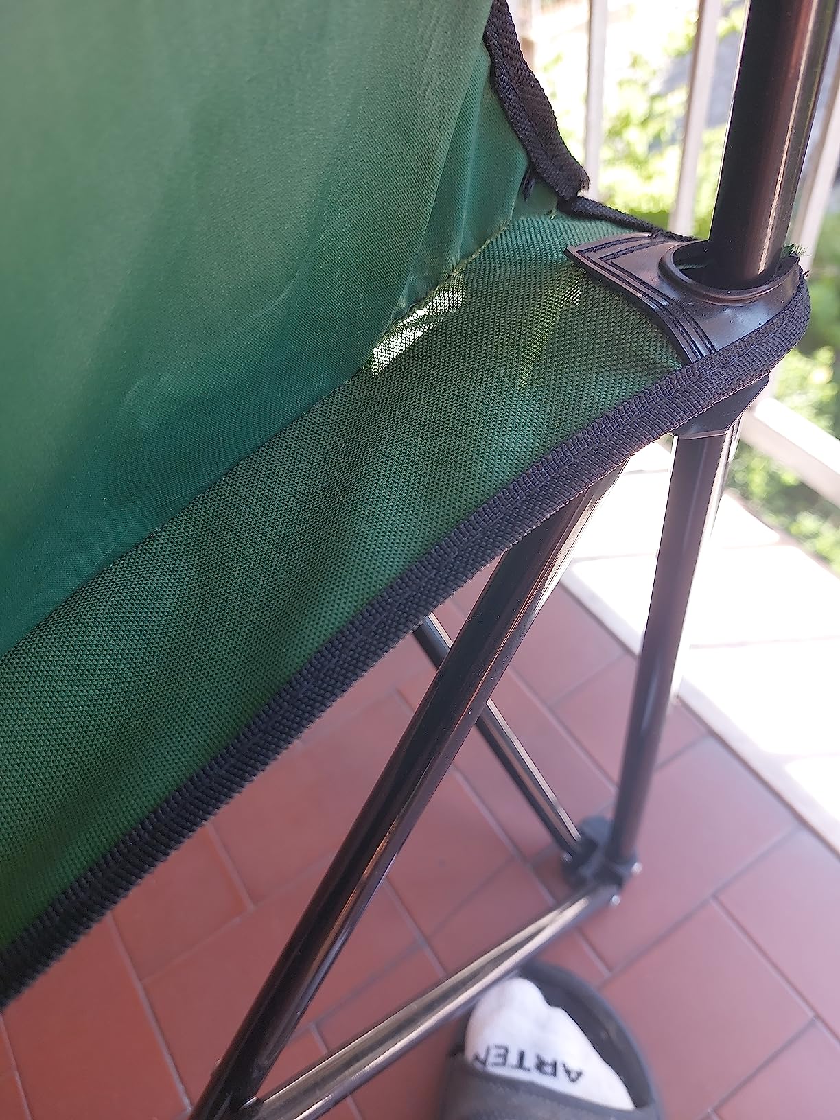 Baroni Home Sedia Campeggio Set 2 Nero Pieghevole 50x50x80
