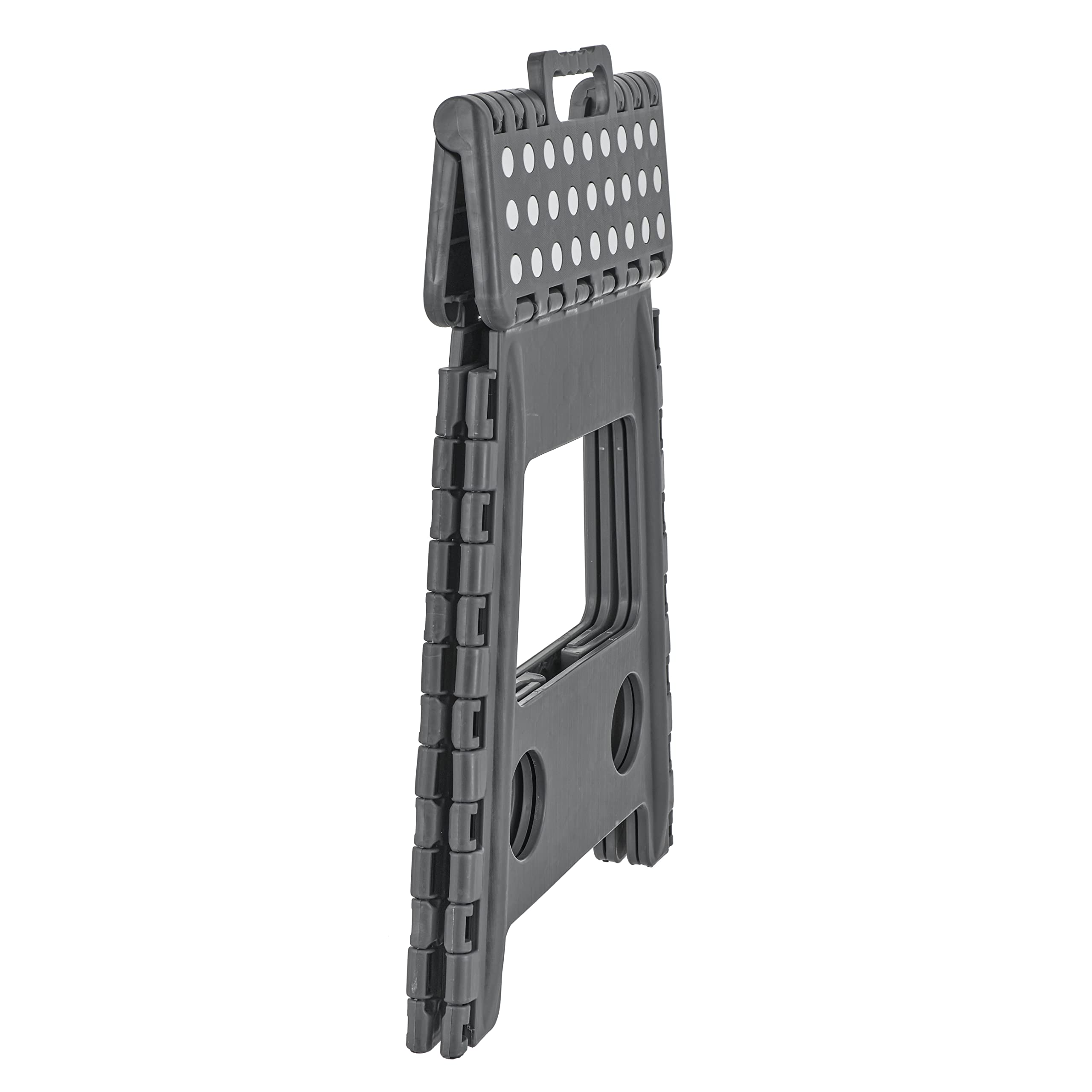 Baroni Home Sgabello Pieghevole L Grigio Scuro 130 kg