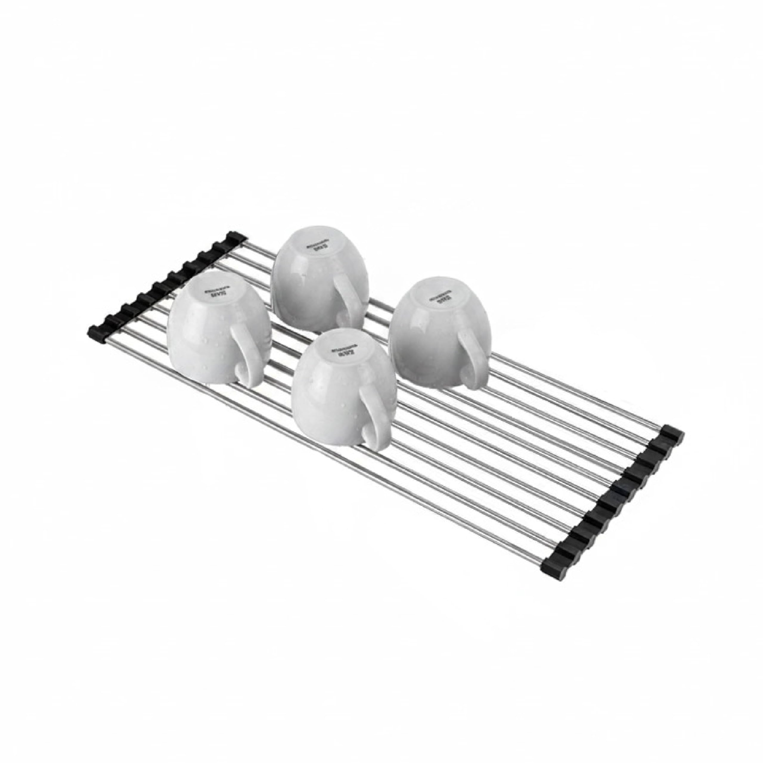 Baroni Home Scolapiatti Arrotolabile Metallo 19x47 cm salvaspazio