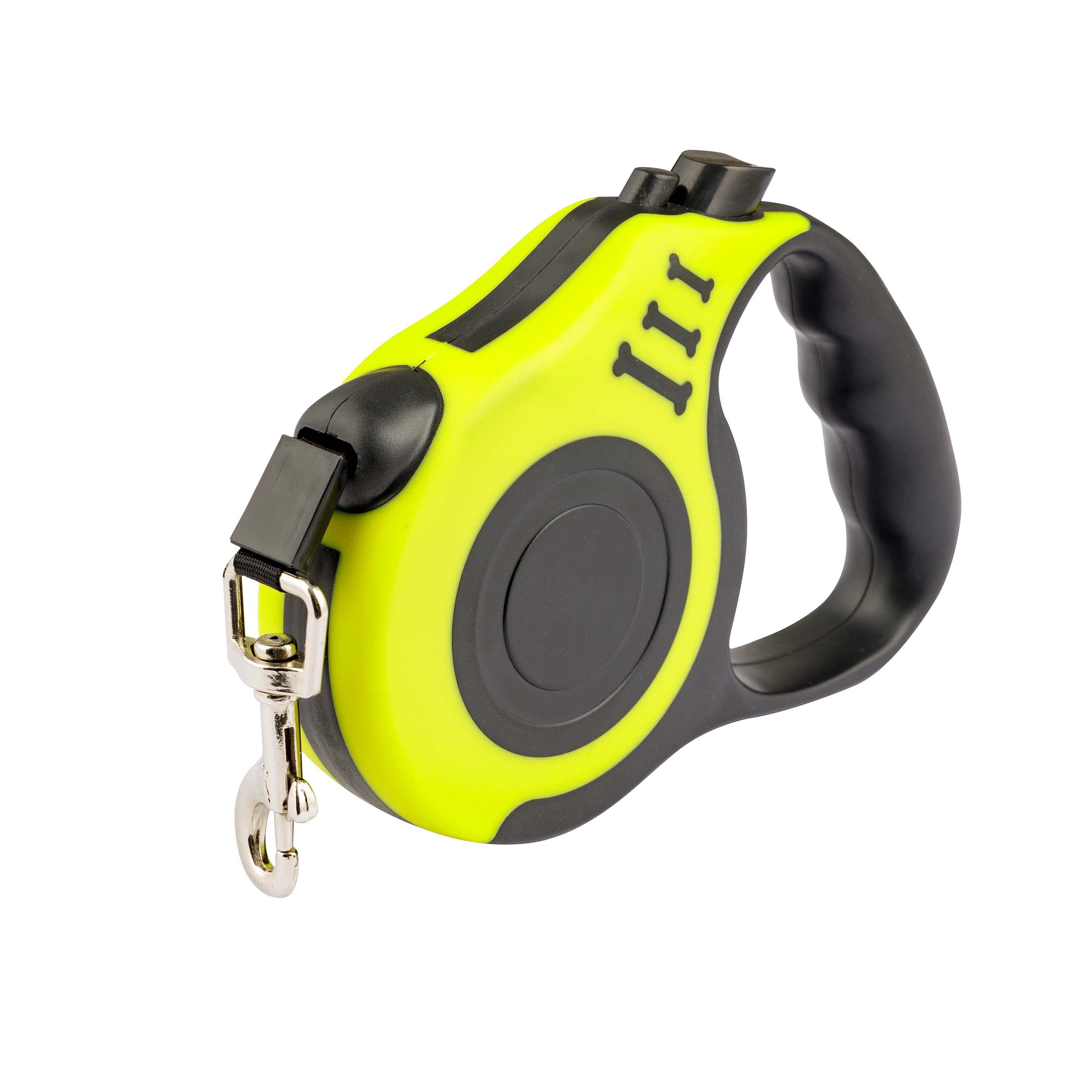 Baroni Home Guinzaglio Retrattile Cani Giallo 5 m 30 kg