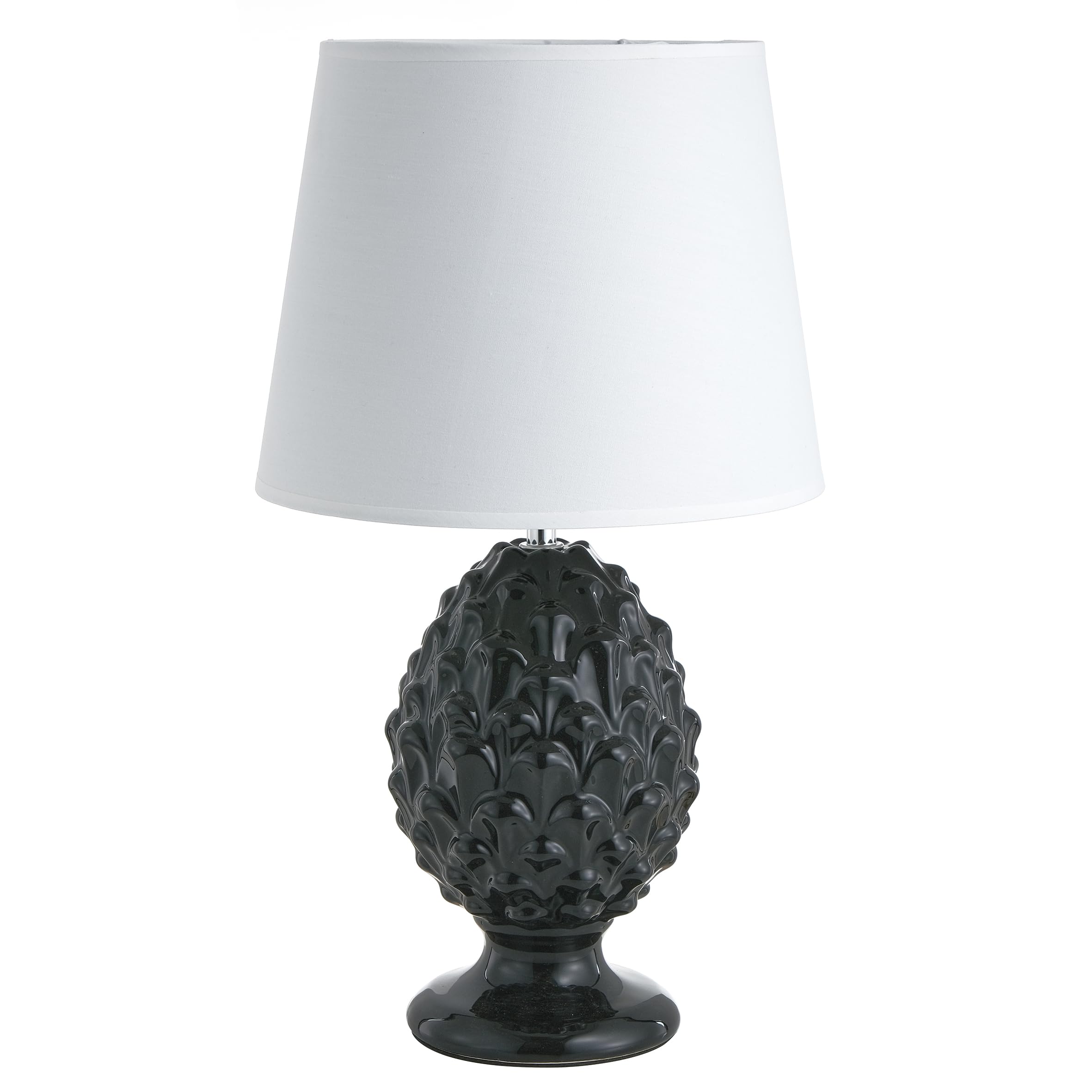 Baroni Home Pigna Nera Lampada Tavolo Ceramica E27