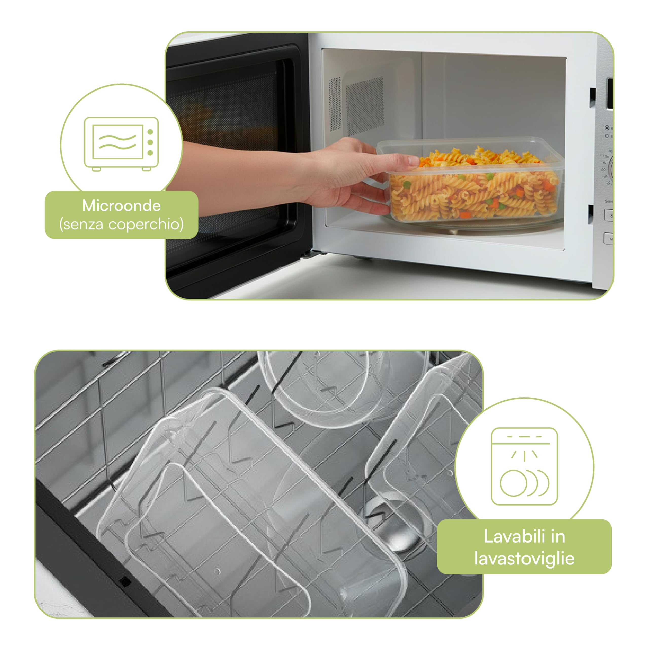 Baroni Home Set 32 Contenitori Alimenti Ermetici 16+16