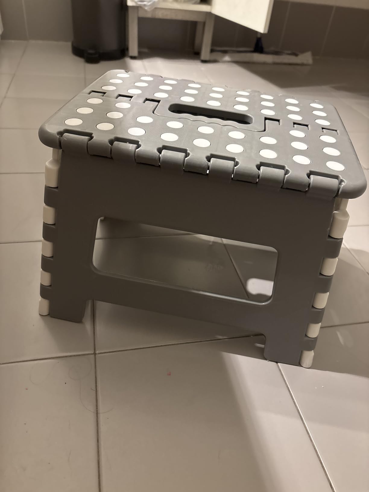 Baroni Home Sgabello Pieghevole L Grigio Scuro 130 kg
