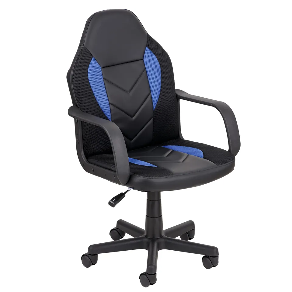 Baroni Home Sedia Gaming Ergonomica Blu 56x50x106 cm