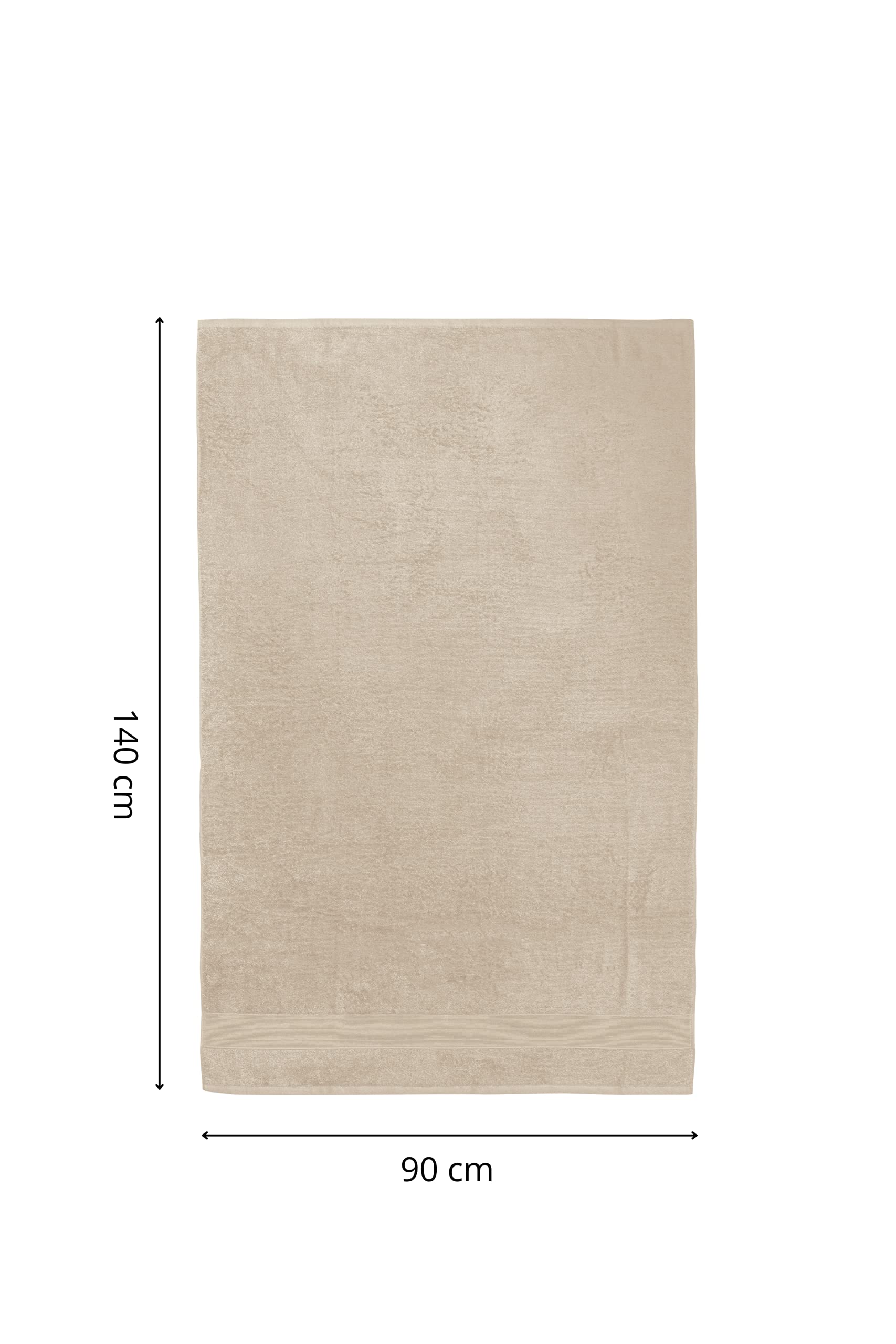 Baroni Home Telo Bagno Cotone 90x140 Beige 350 g