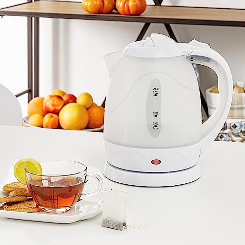 Baroni bollitore elettrico 1,2 litri bianco acciaio 1200W