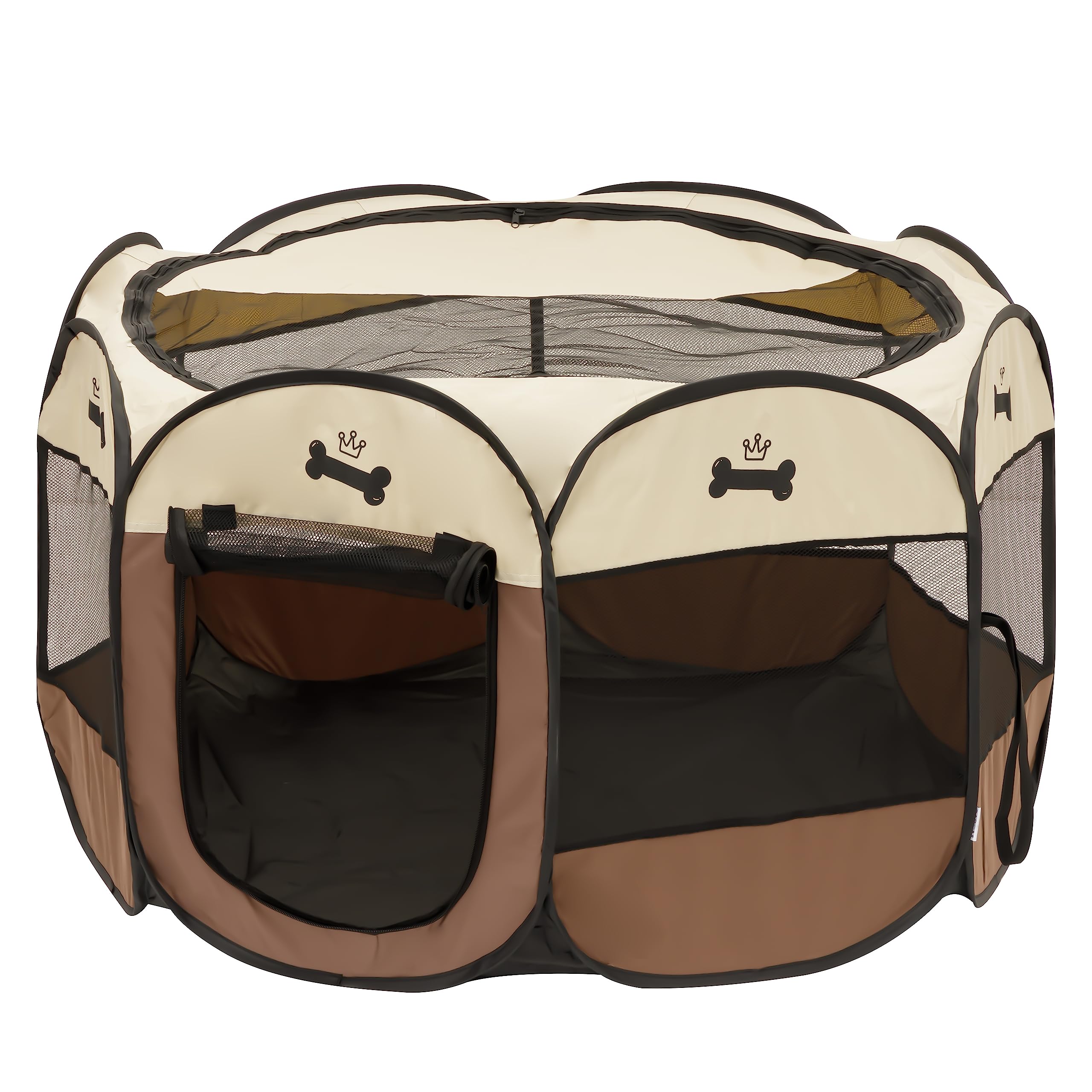 Baroni Home recinto pieghevole marrone L 96x60x45 cm