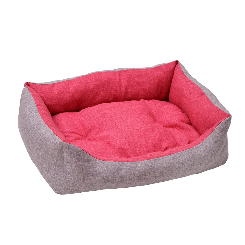 Baroni Home Cuccia Cane M 60x70 cm Grigio Bordeaux Lavabile