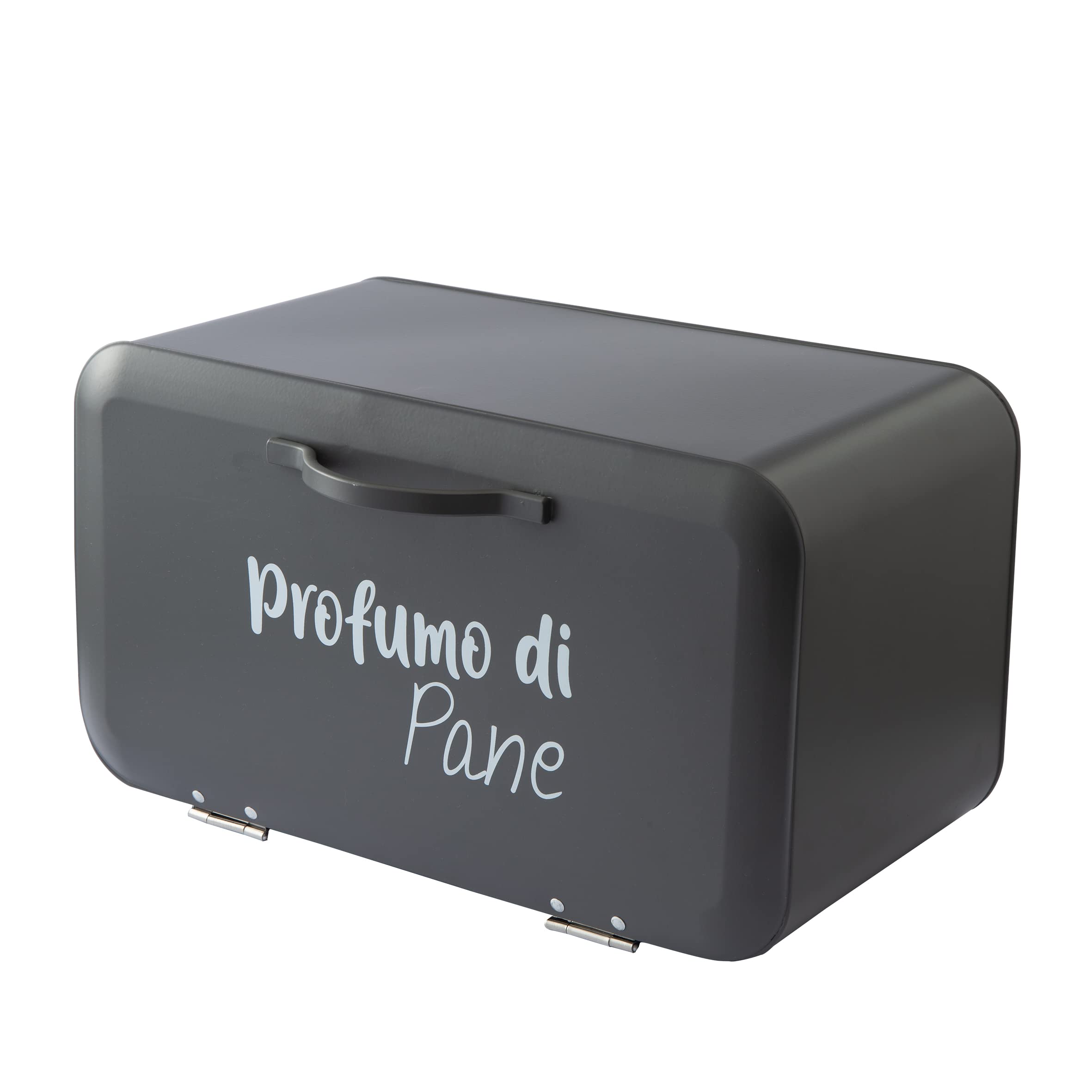 Baroni Home Portapane Metallo Grigio Chiaro 34X19X17 cm