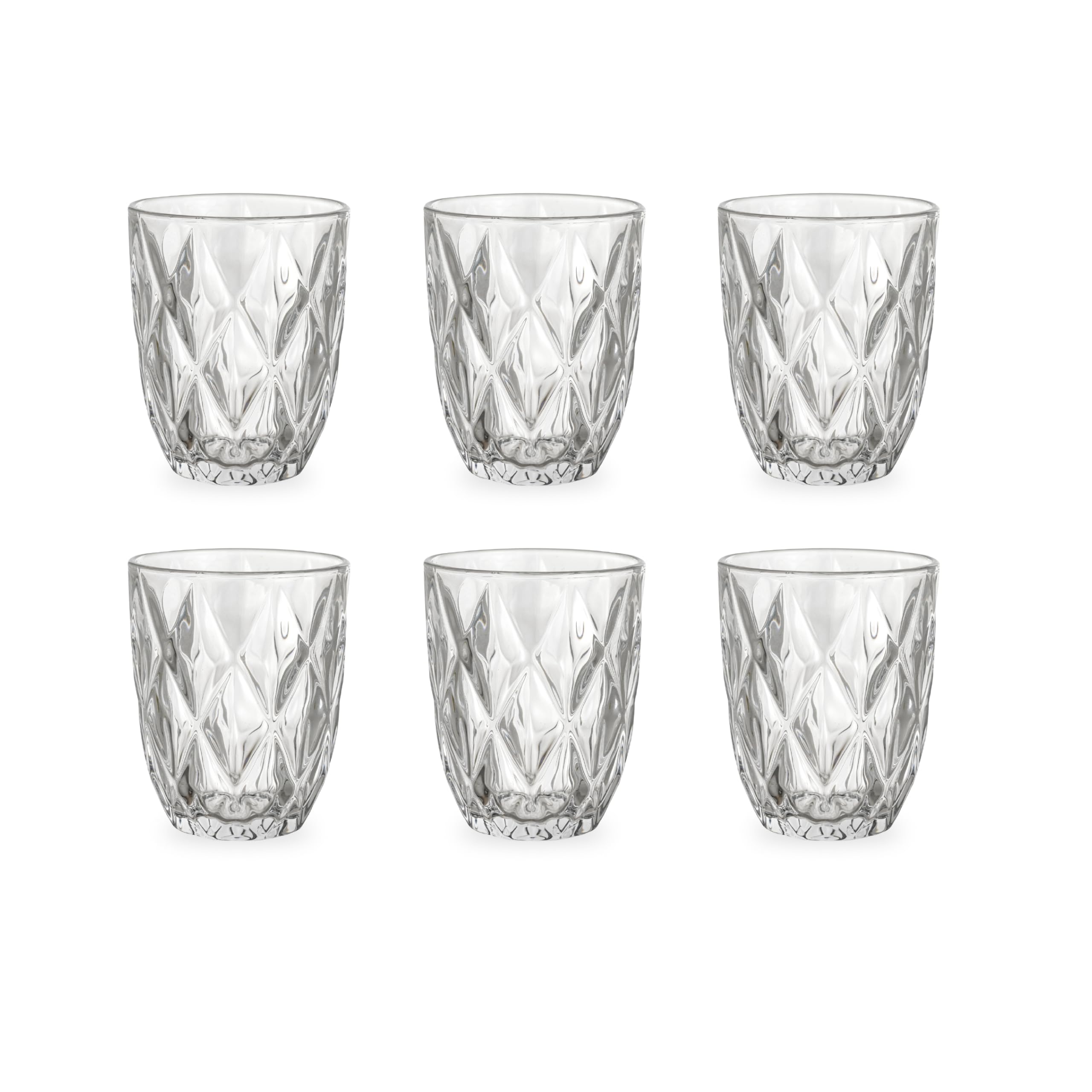 Baroni Home Rombi Grandi bicchieri vetro 30 cl 6 pezzi
