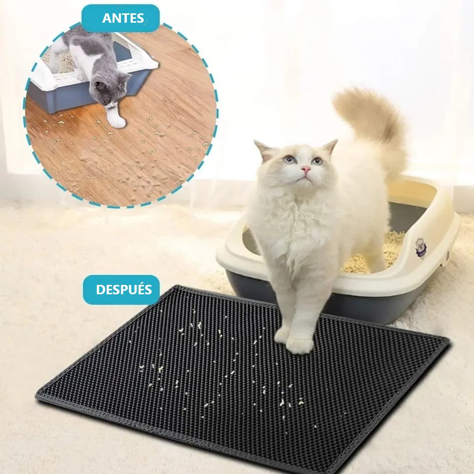PetPlus tappetino lettiera gatto nero 30x30 cm antiscivolo