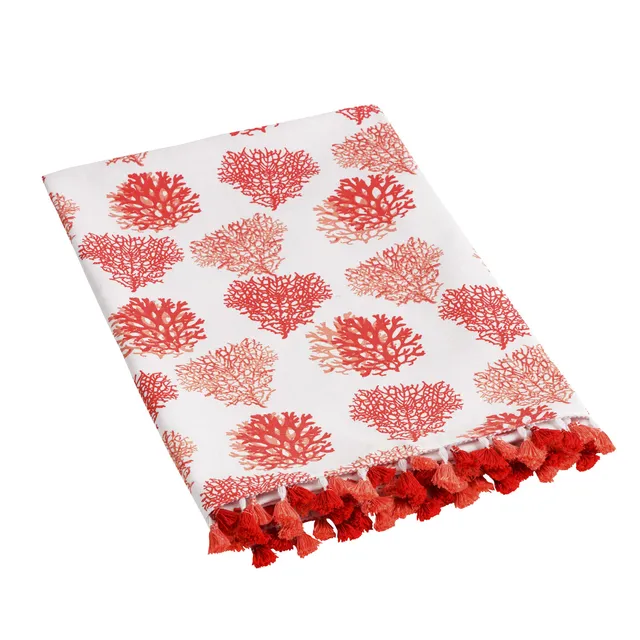 Baroni Home telo mare Coralli Rossi 170x90 cm cotone