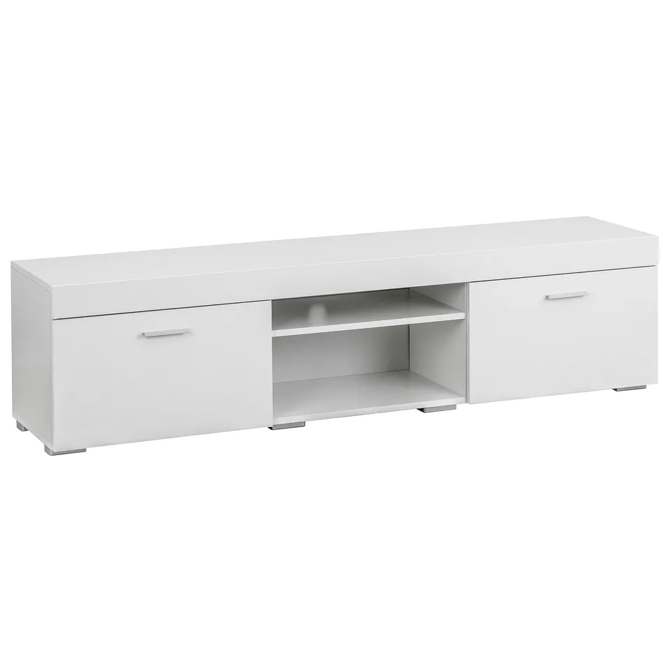 Baroni Home Mobile TV Bianco 2 Sportelli 160x35x40 cm