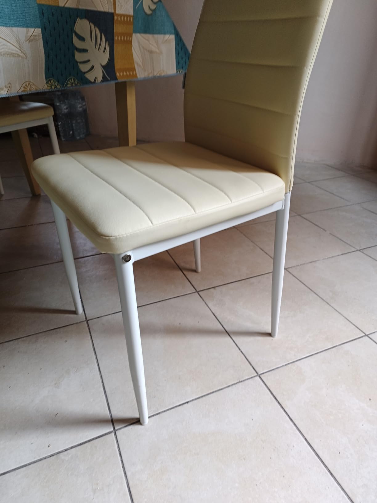 Baroni Home Set 4 Sedie da Pranzo Nero 40x48x96 cm