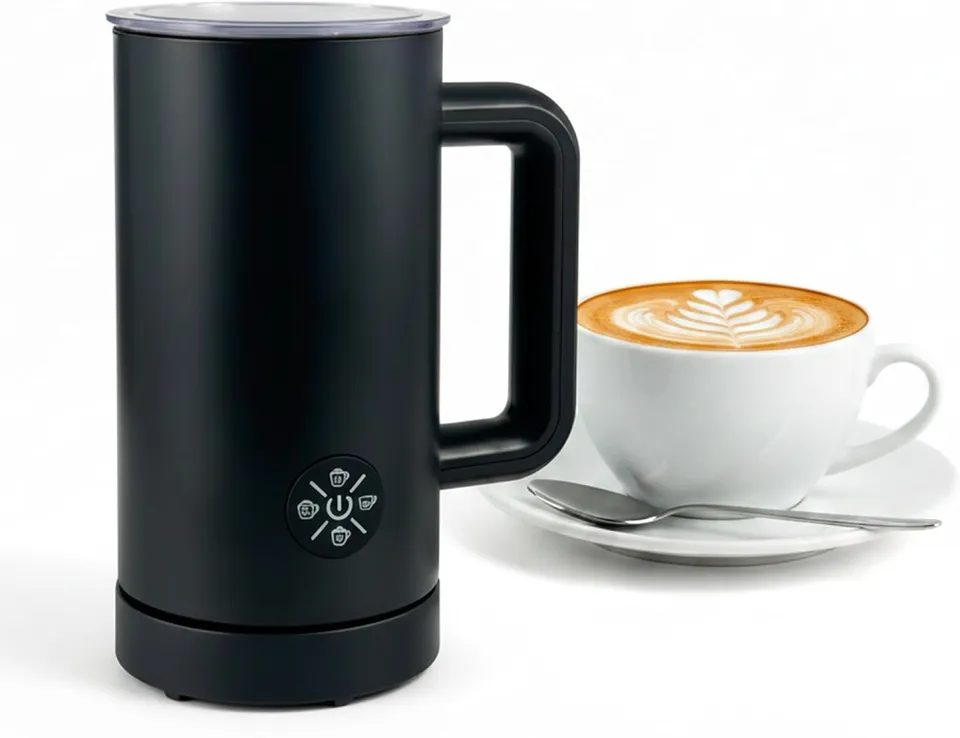 Baroni Home Montalatte Elettrico 4 in 1 Schiumalatte 300 ml Caldo Freddo