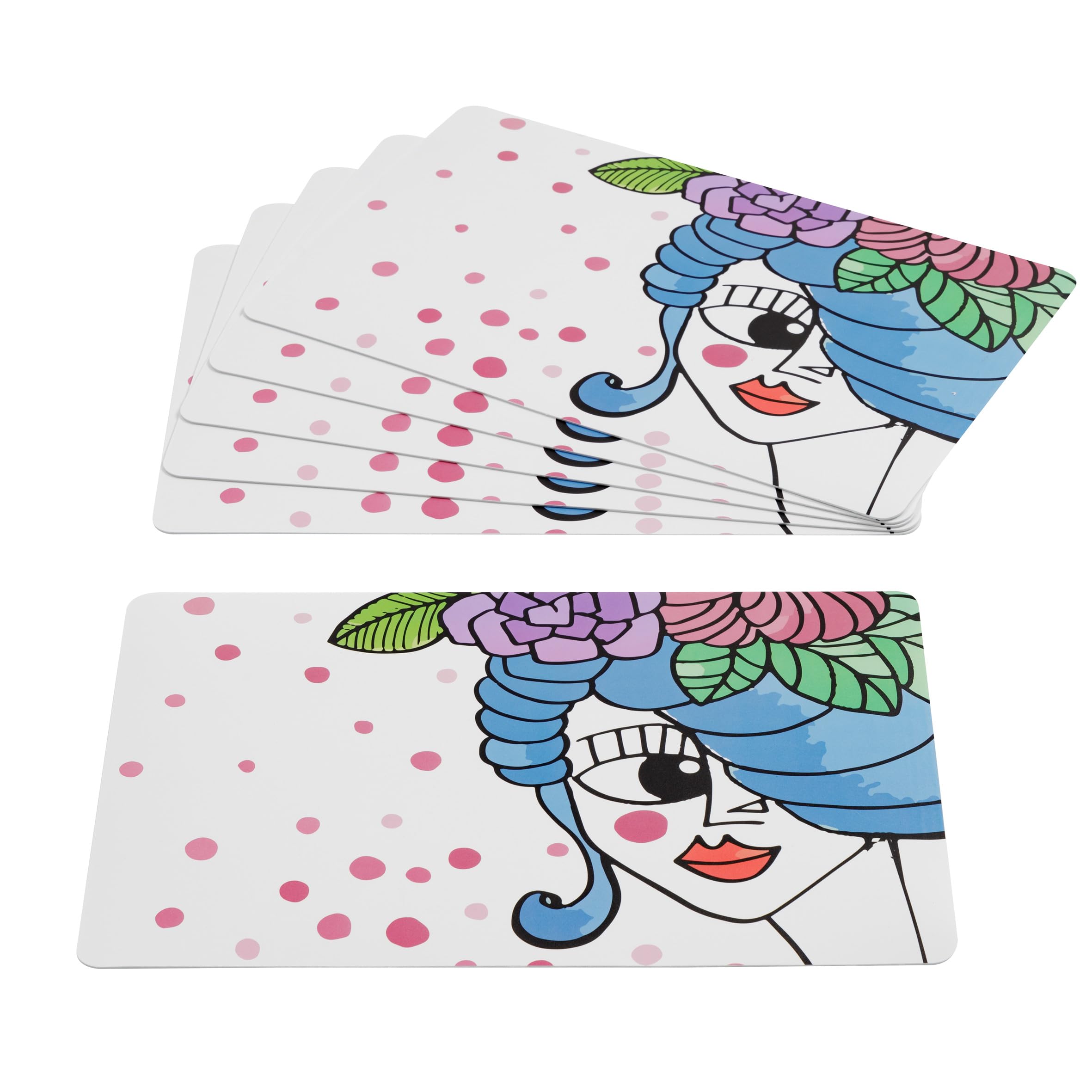 Baroni Home Cuore Pop tovagliette americane 6 pezzi 44x28 cm PVC