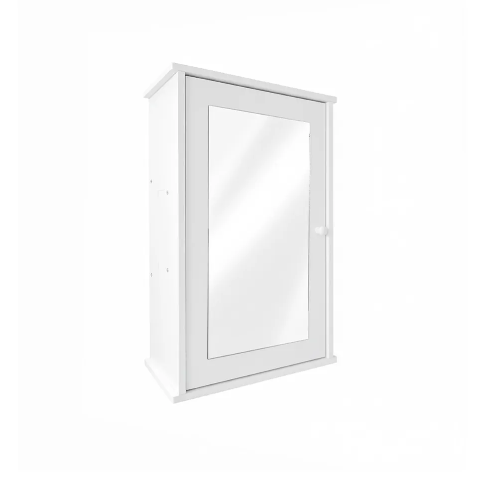 Baroni Home Pensile Bagno Specchio 34x15x53 cm Bianco Salvaspazio