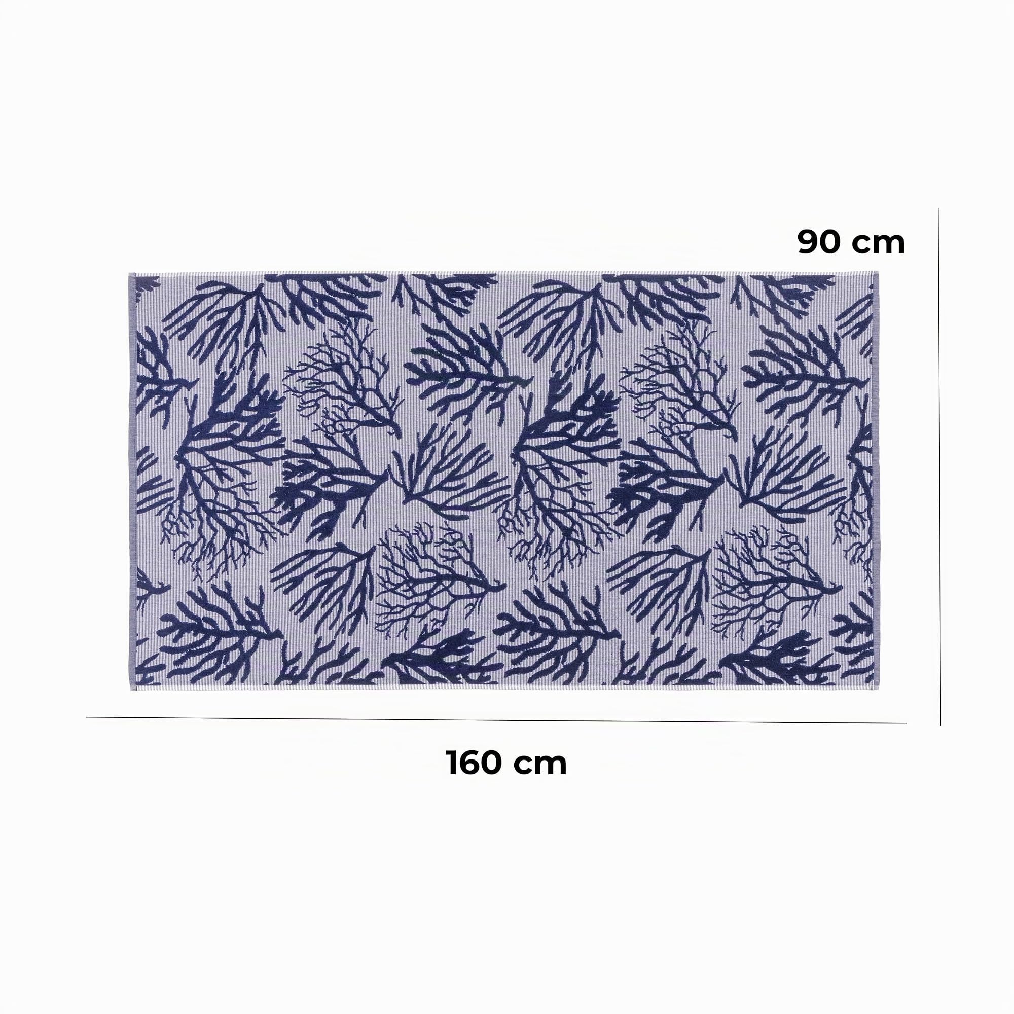 Baroni Home Telo Mare Jacquard Blu 90x160 cm Cotone