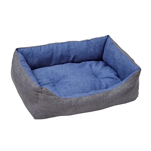 Baroni Home cuccia cane rettangolare grigio blu 60x70 cm