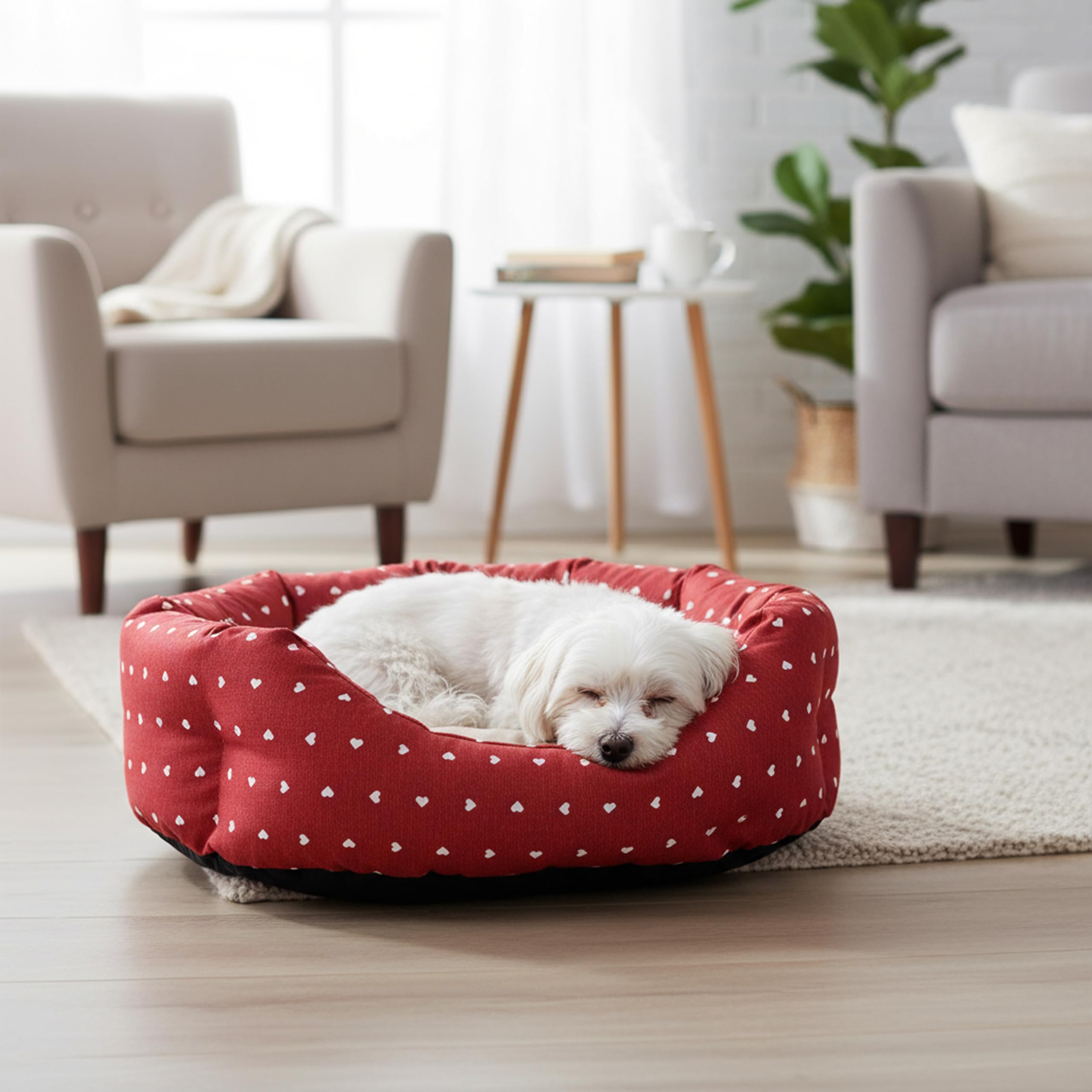Baroni Home cuccia cane ovale grigia stelle 50x65 cm