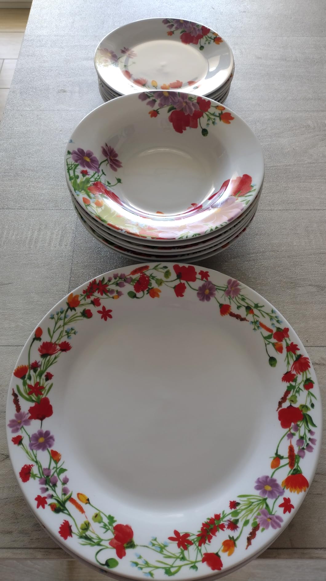 Baroni Home Red Line servizio piatti 18 pezzi porcellana