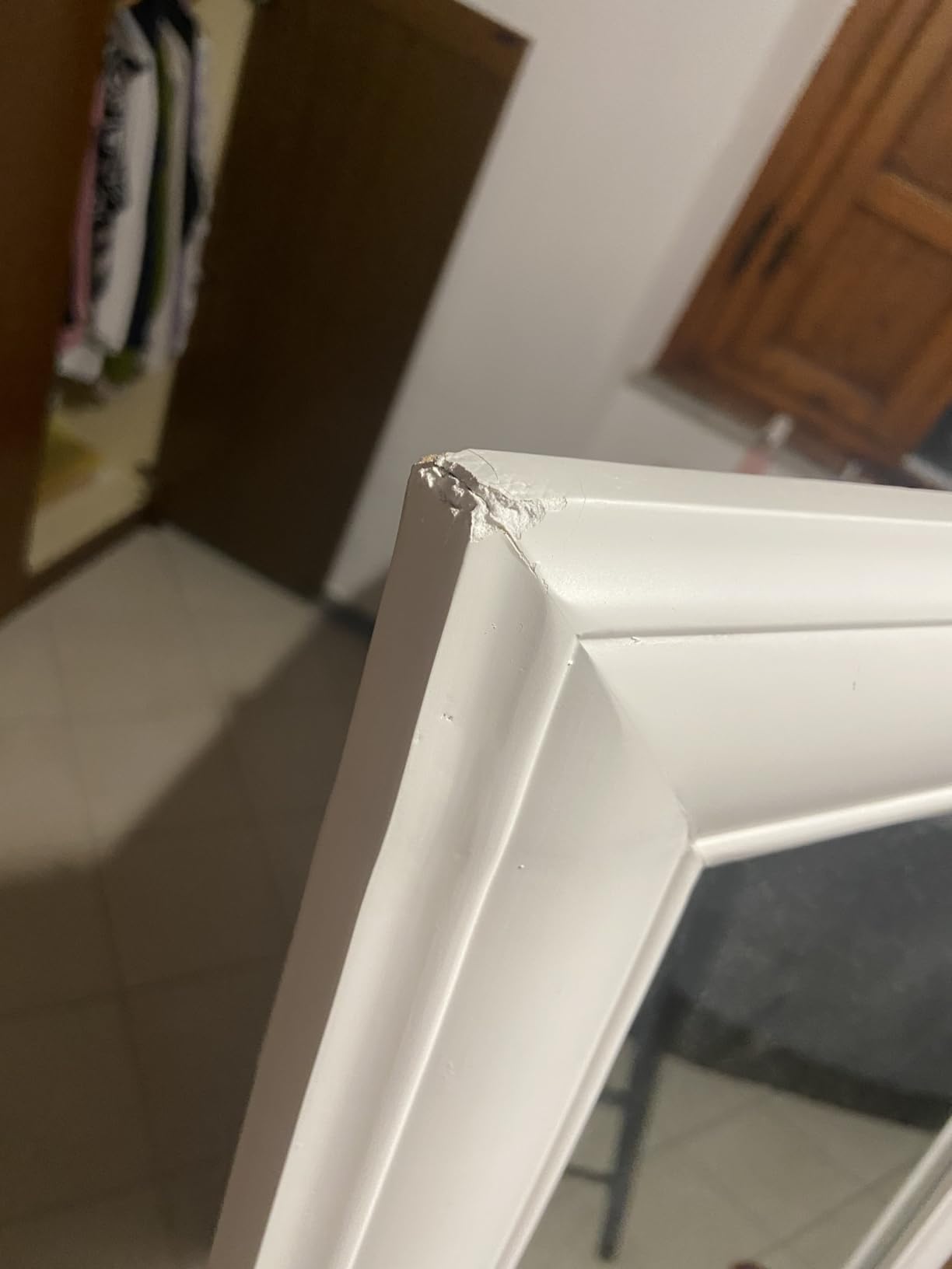 Baroni Home Specchio da Terra Bianco 43x163 cm Inclinabile