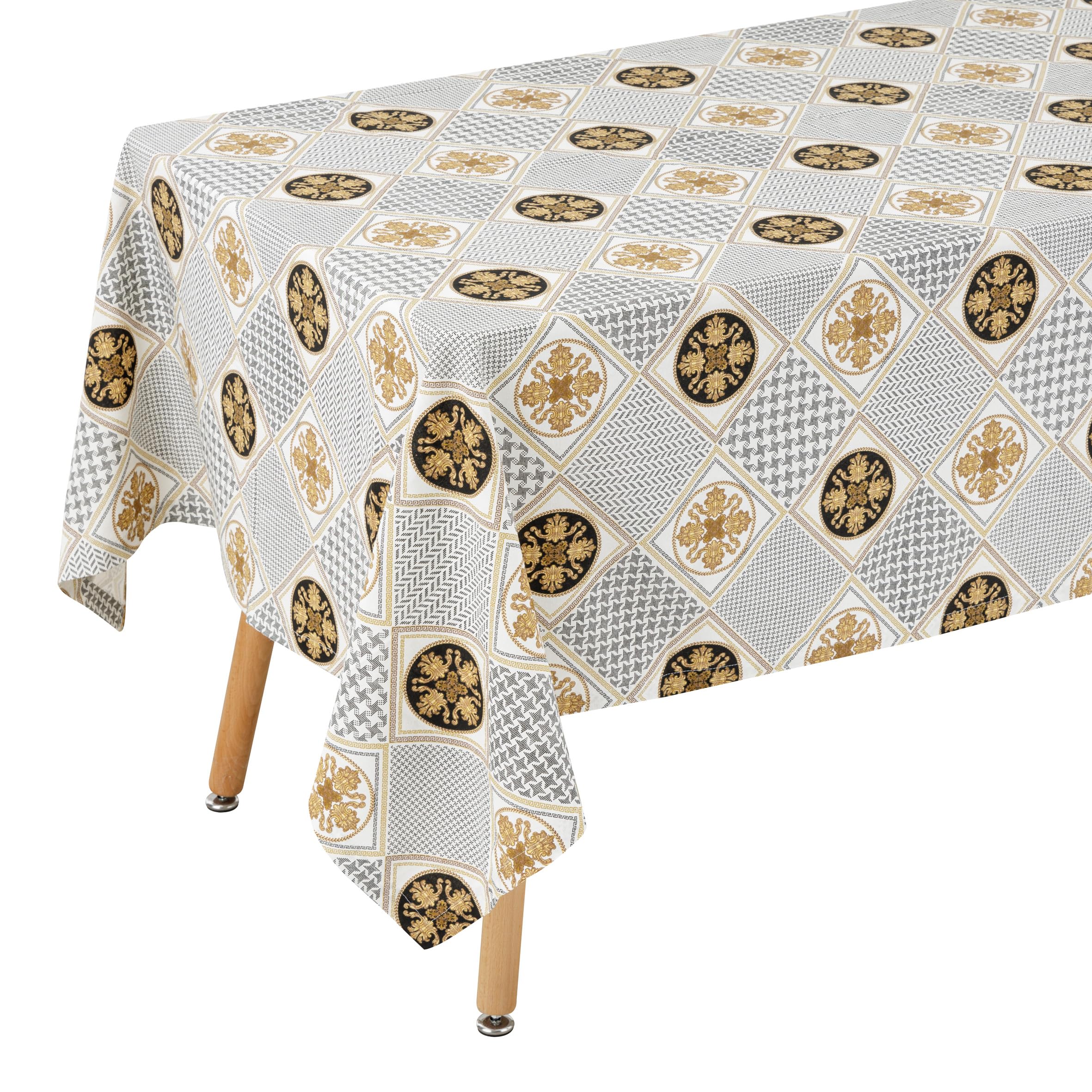 Baroni Home Tovaglia Cotone Fiocchi Neve 160x300 10 Posti