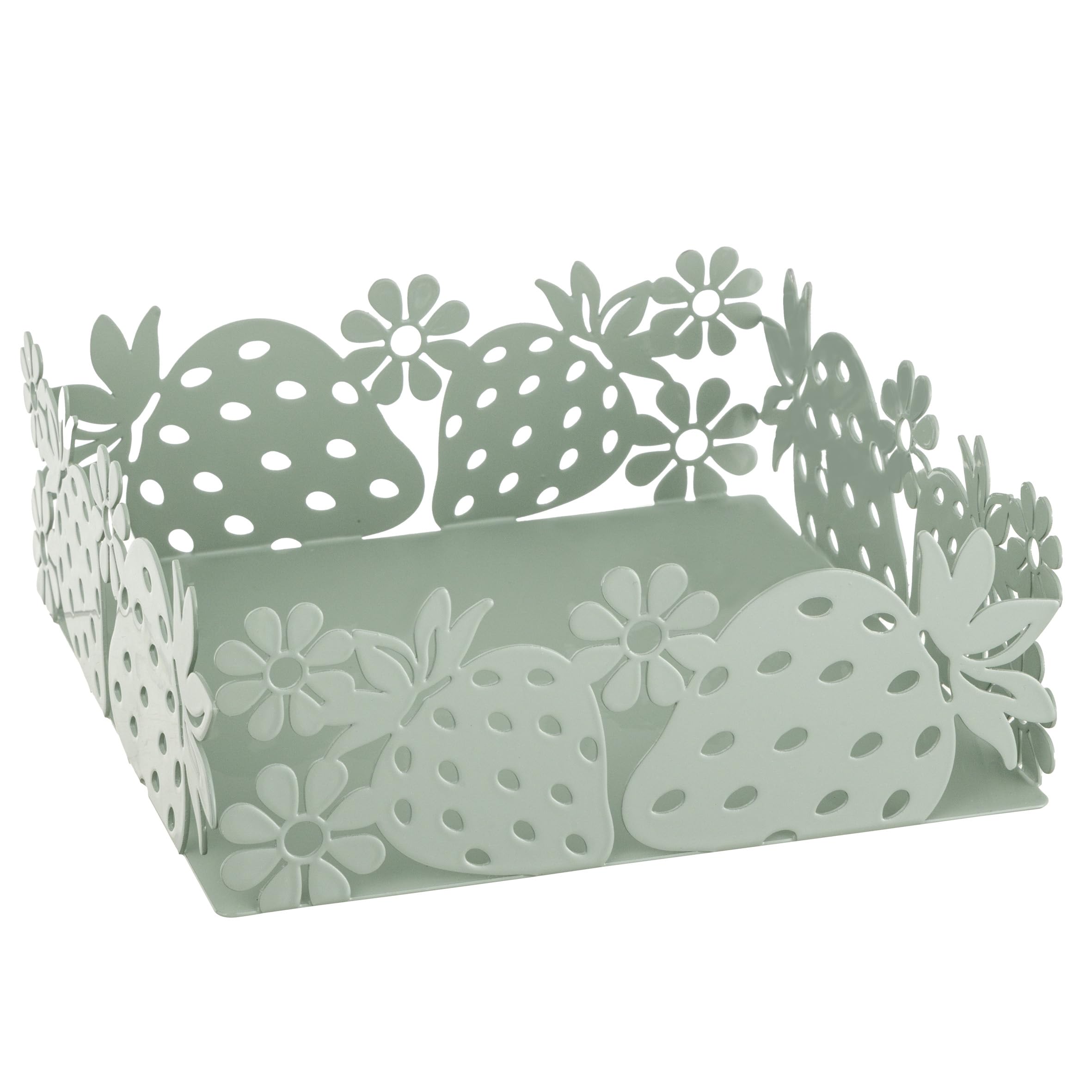 Baroni Home Fragola portascottex metallo 15x15x33 salvia