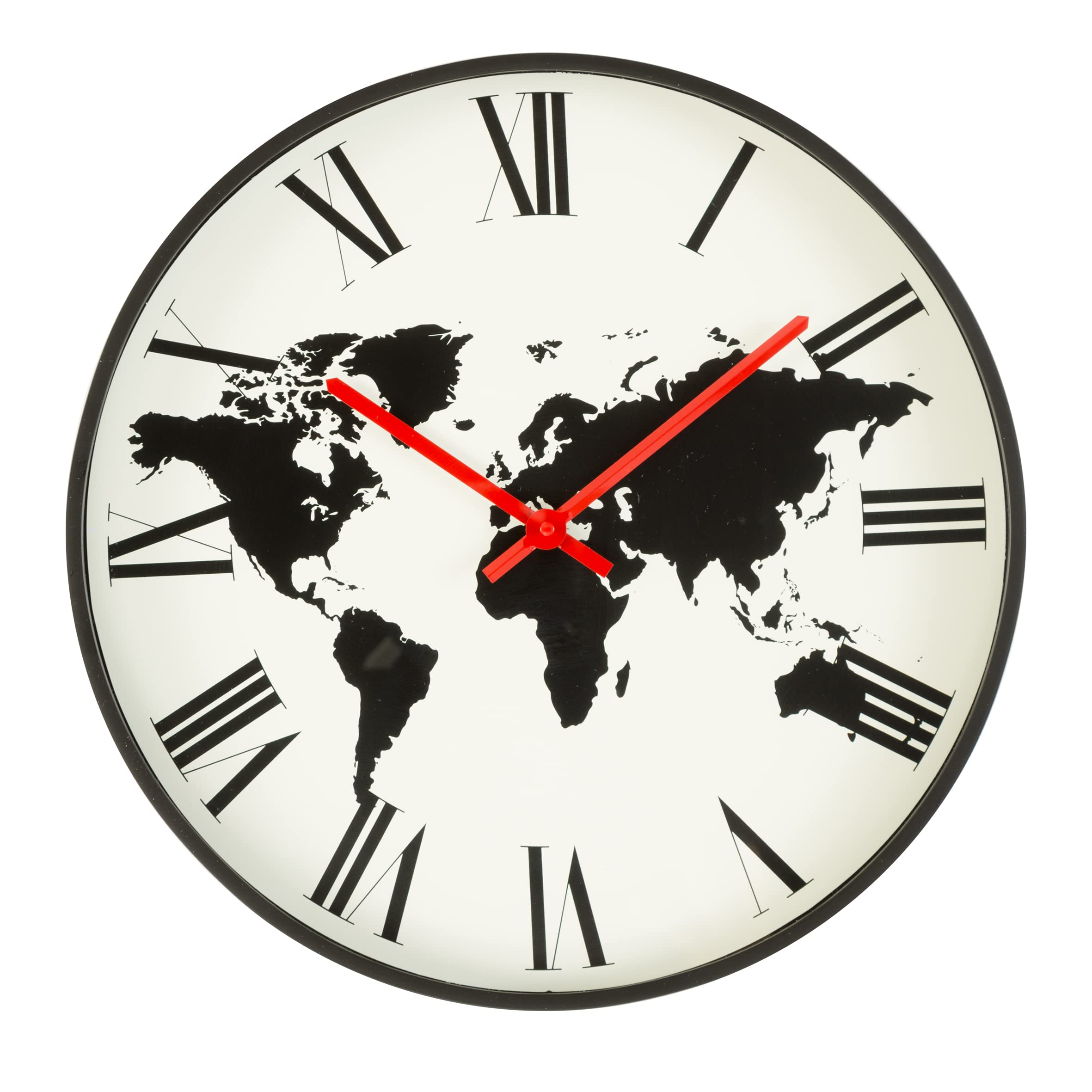 Baroni Orologio Parete PVC Quadrato Oro 29x29 cm Silenzioso