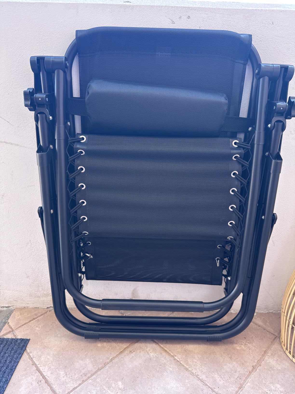 Baroni Home sdraio zero gravity pieghevole giardino nero