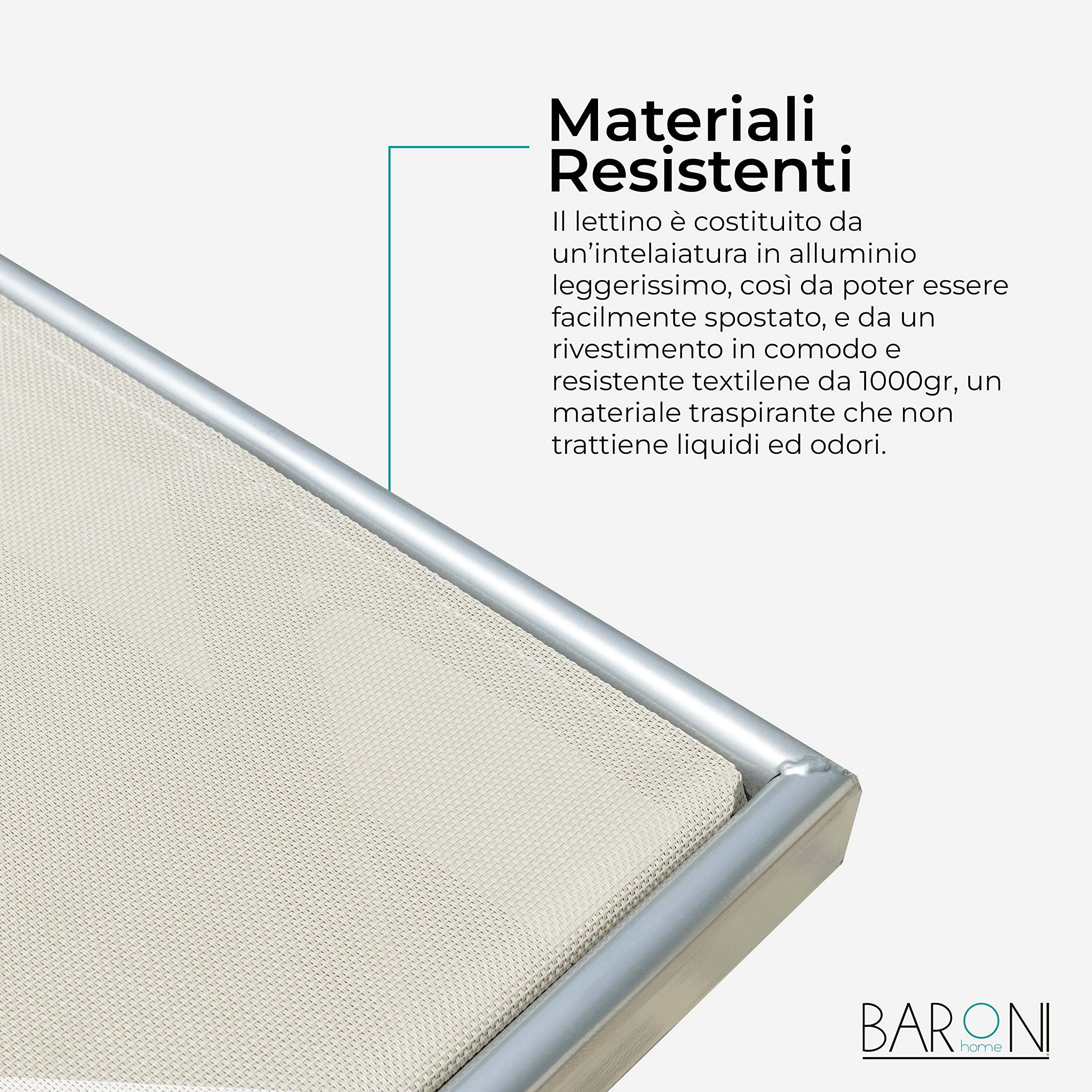 Baroni Home Set 2 Lettini Prendisole Grigi Tettuccio 60x190 cm
