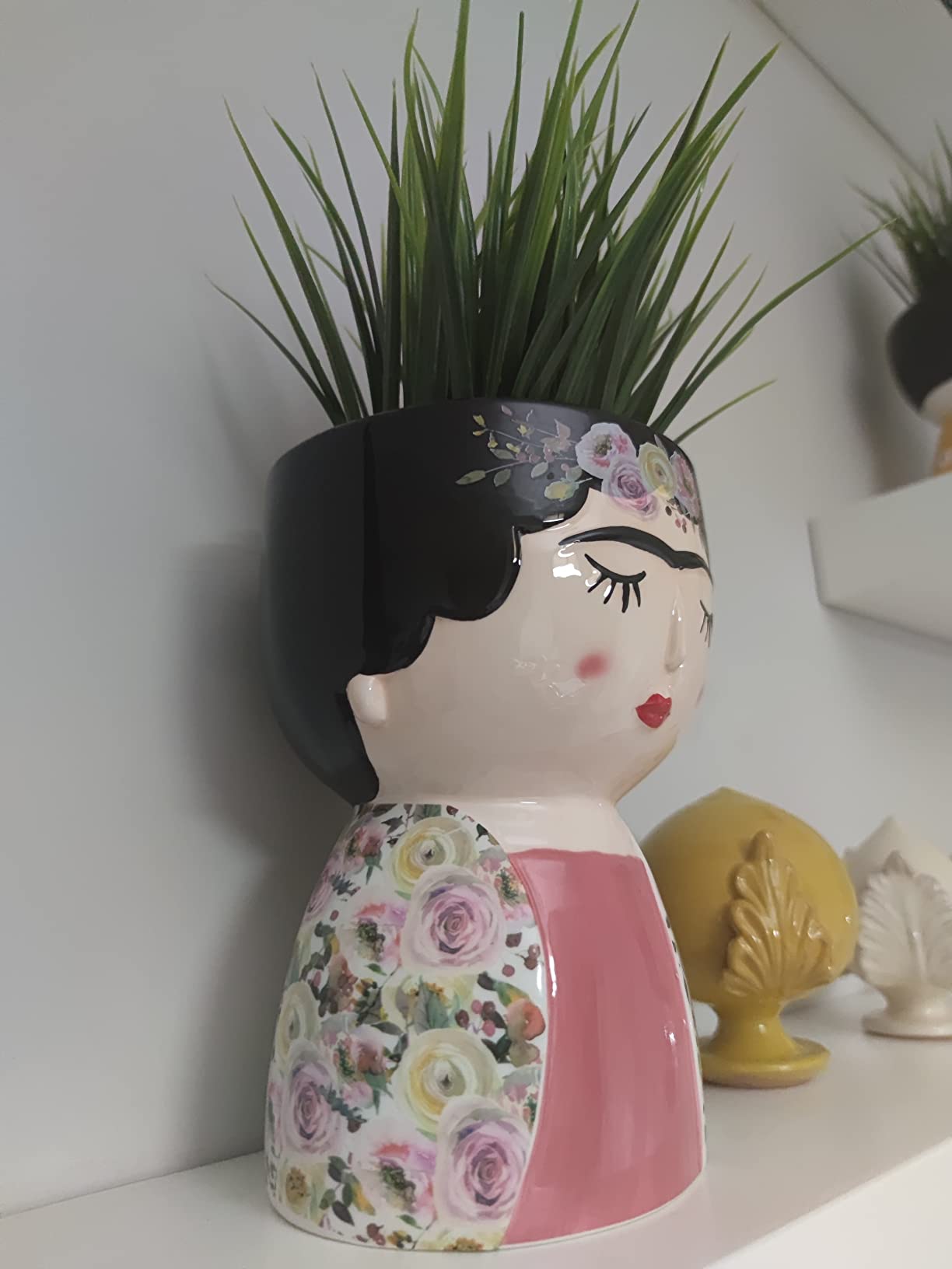 Baroni Home Girl Coroncina Bianca Vaso Ceramica 12x11x20 cm