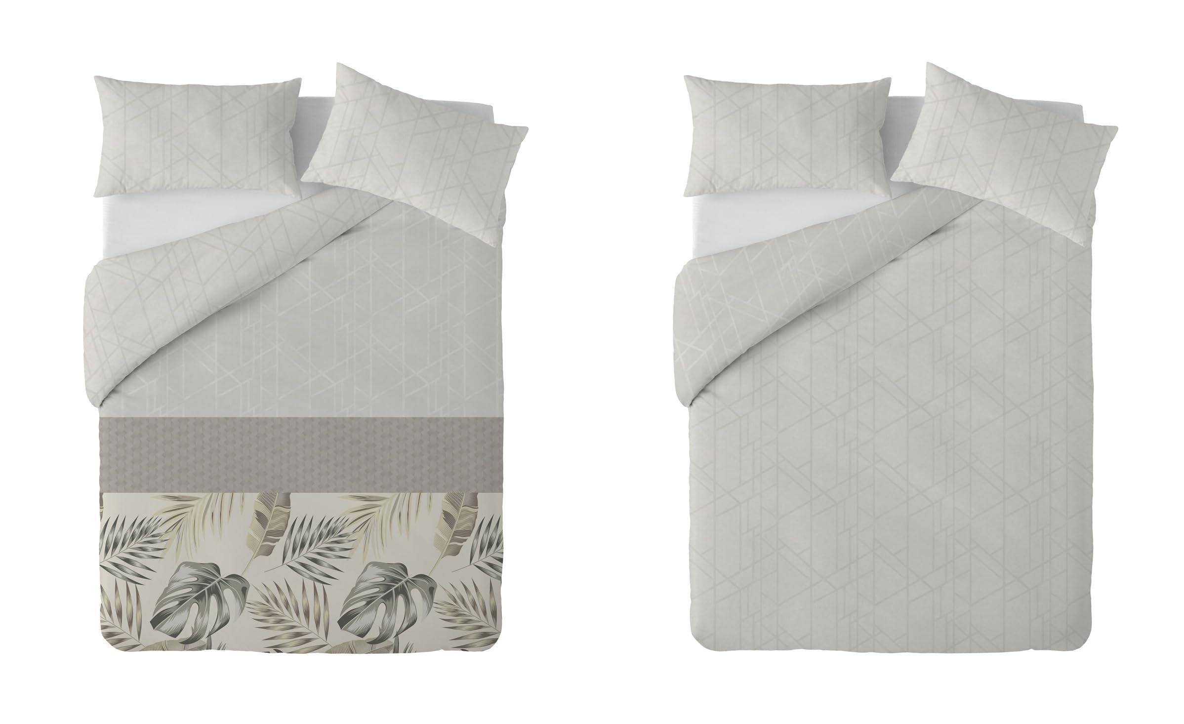 Textilhome Copripiumino Matrimoniale Grigio 260x240 cm Reversibile