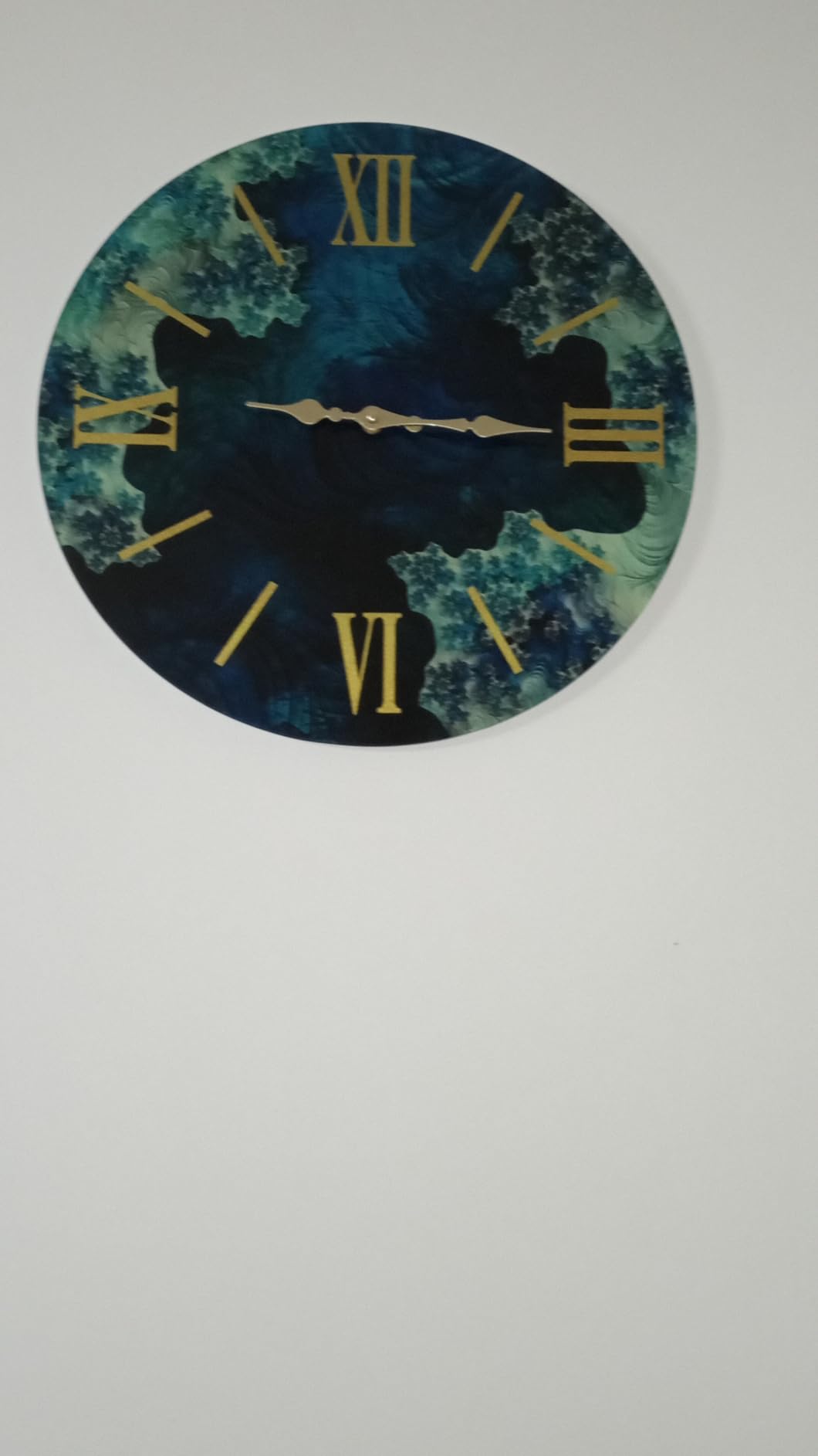 Baroni Home orologio parete vetro onde 43 cm silenzioso