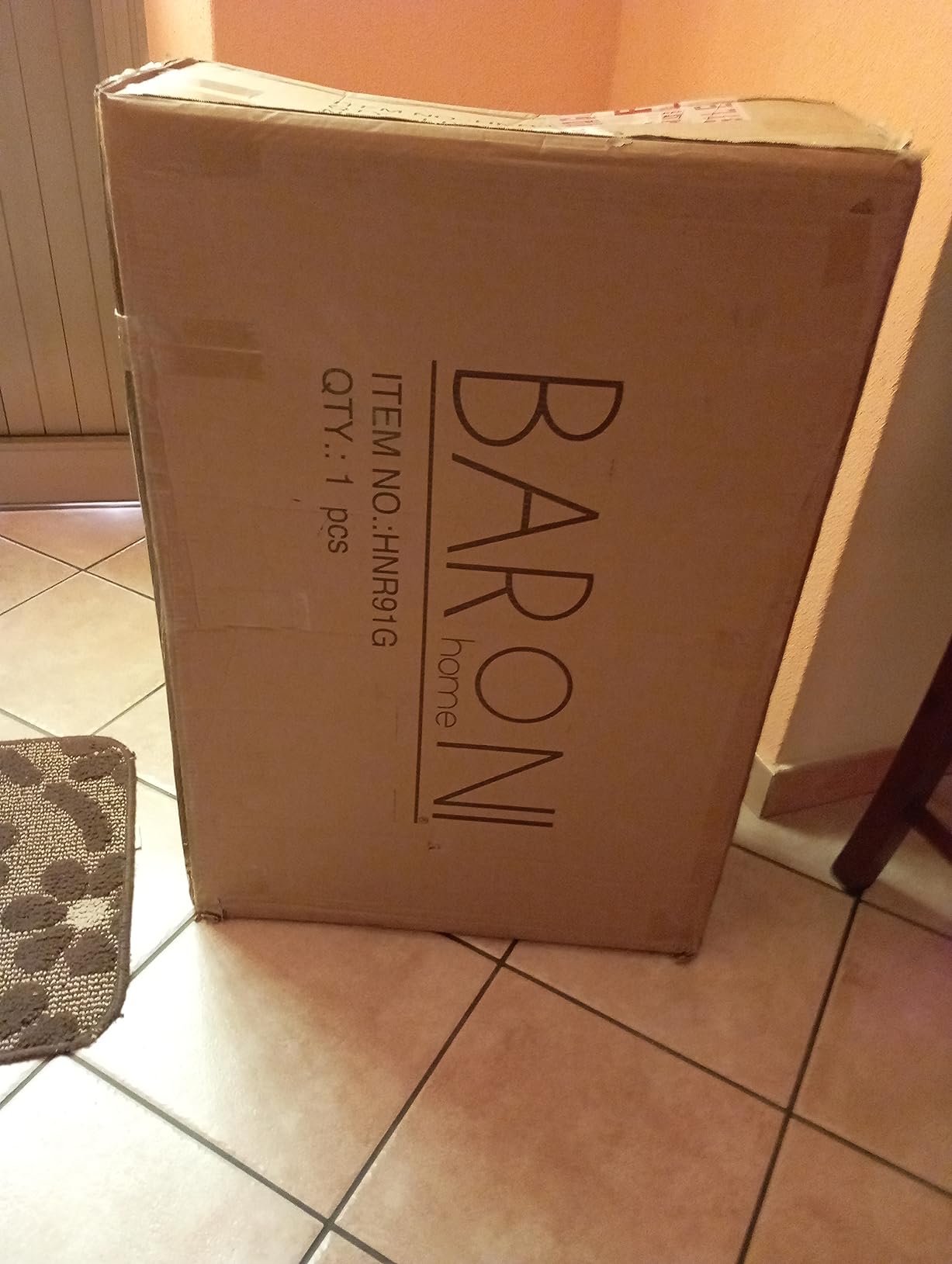 Baroni Home sedia a dondolo tessuto grigia 67x82x98 cm
