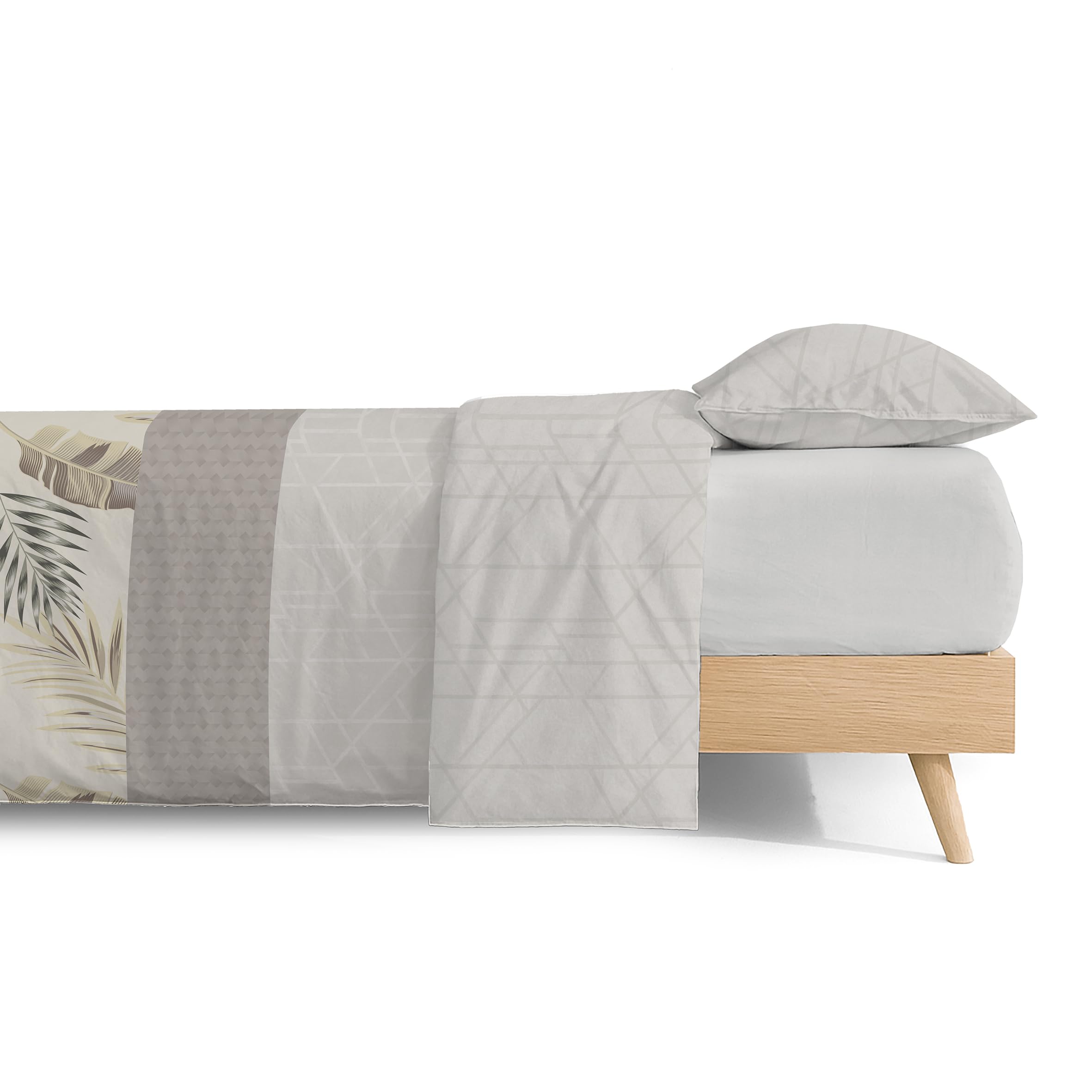 Textilhome Copripiumino Matrimoniale Grigio 260x240 cm Reversibile