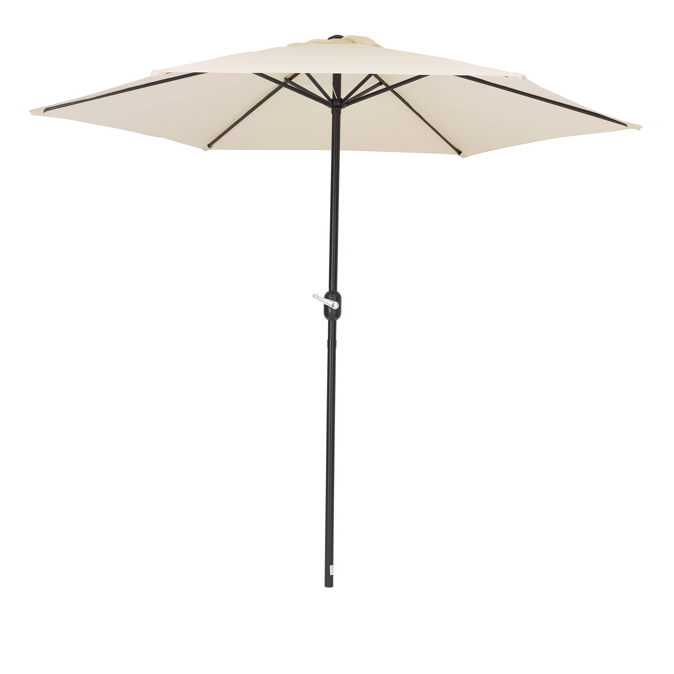 Baroni Home ombrellone da giardino bianco Ø 270 cm palo centrale
