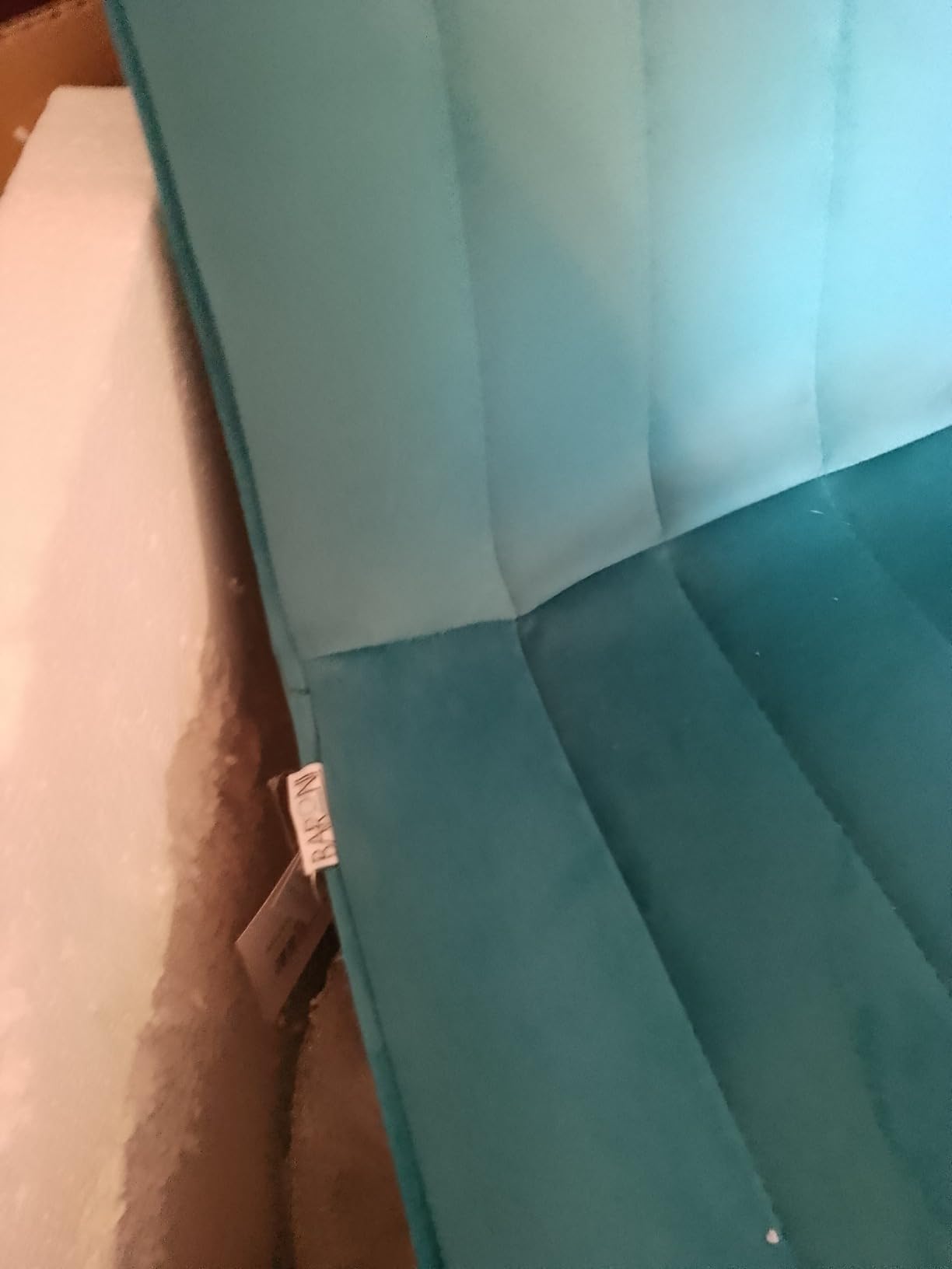 Baroni Home set 4 sedie velluto blu petrolio 53x86 cm