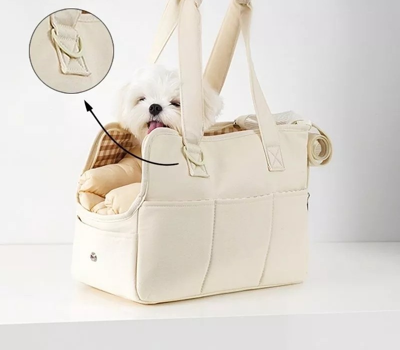 PetPlus Luxury Borsa per Cani Mini 43 cm Nera