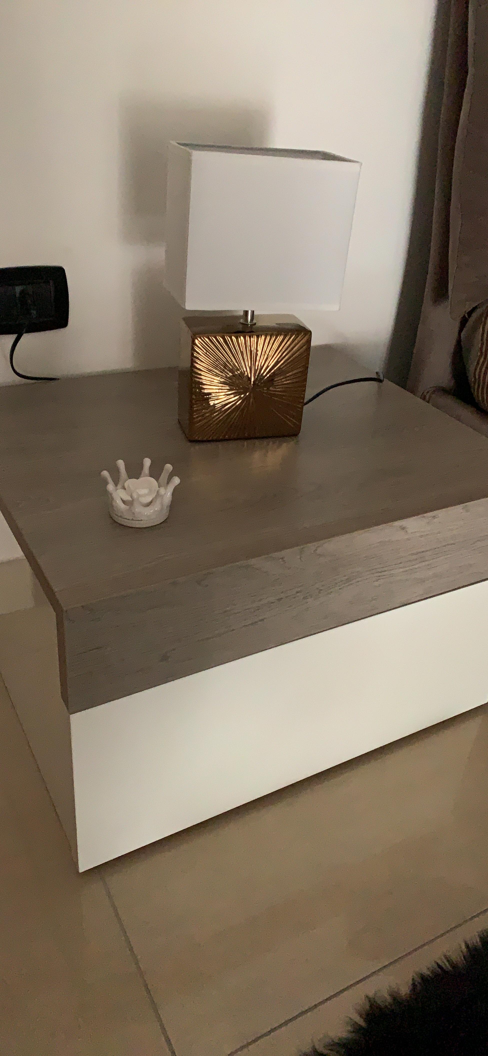 Baroni Home Lampada da Tavolo Sferica Oro in Ceramica 23x23x32 cm