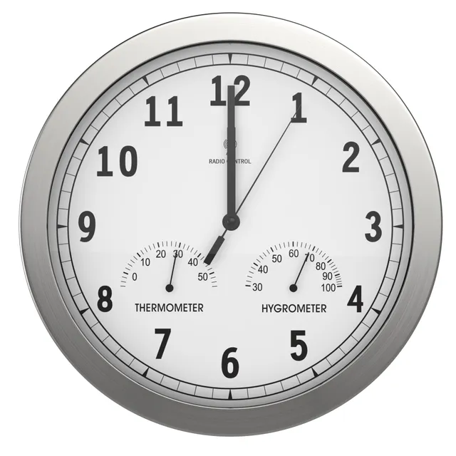 bonVIVO orologio da parete 30 cm radiocontrollato bianco silenzioso