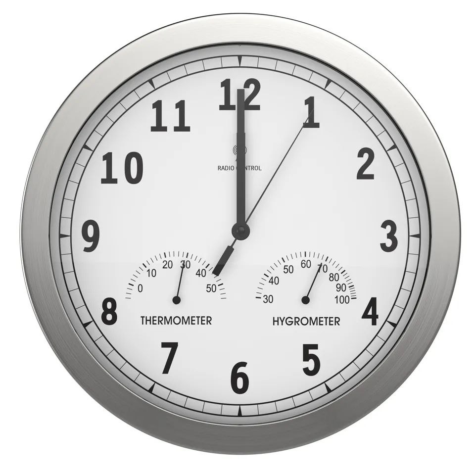 bonVIVO orologio da parete 30 cm radiocontrollato bianco silenzioso