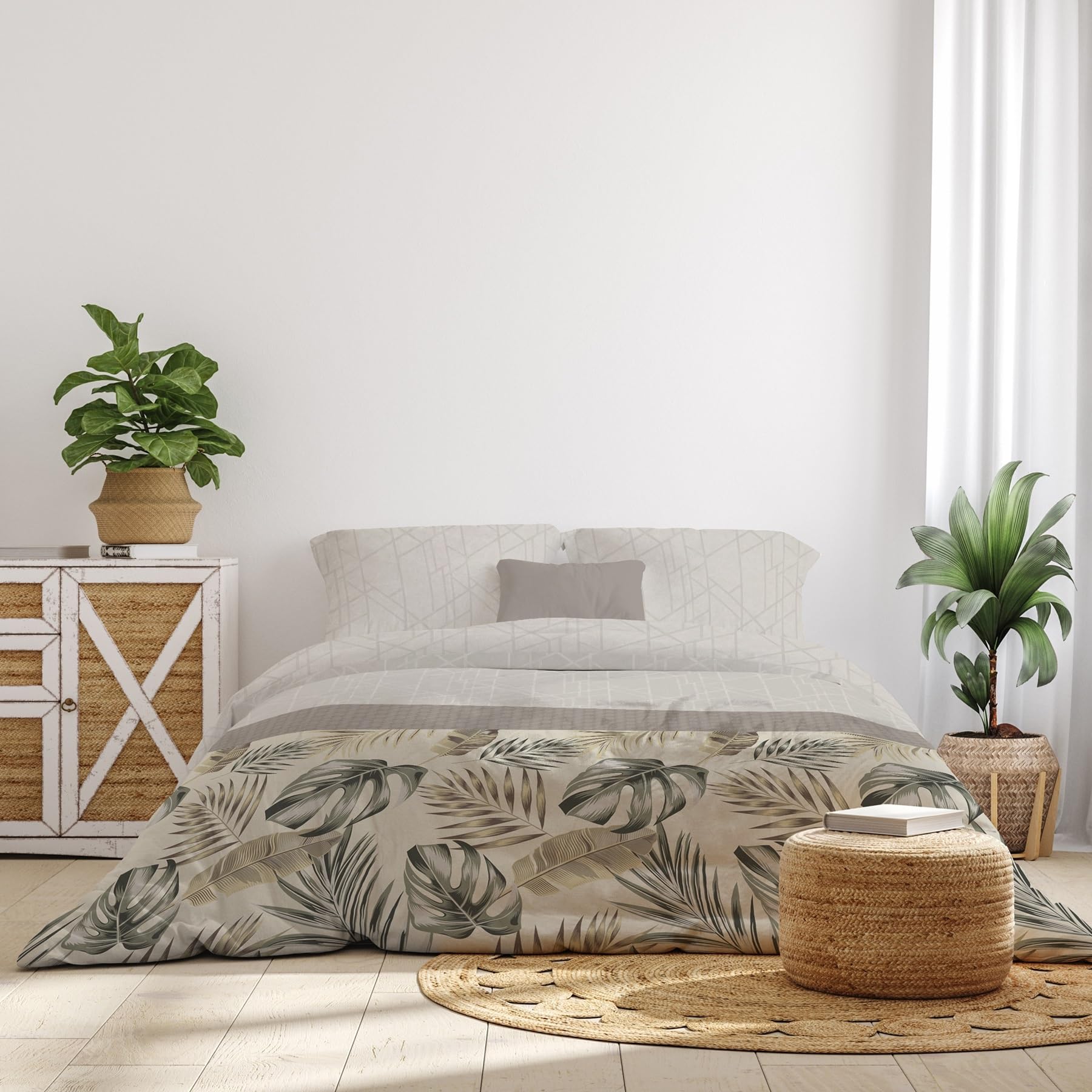 Textilhome Copripiumino Matrimoniale Grigio 260x240 cm Reversibile