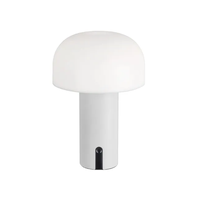 Baroni Home Lampada LED Fungo Senza Fili Bianca 22 cm Ricaricabile