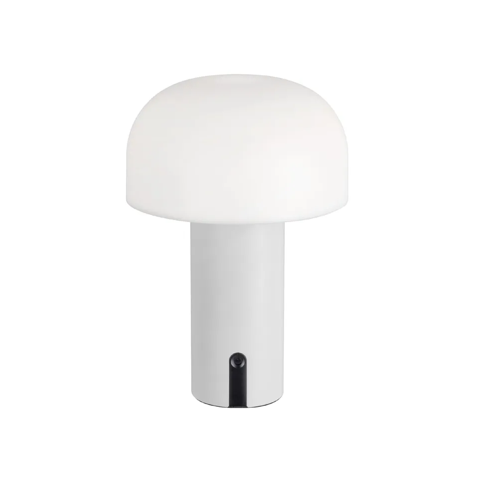 Baroni Home Lampada LED Fungo Senza Fili Bianca 22 cm Ricaricabile