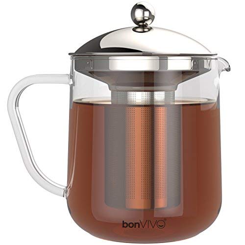 bonVIVO Fridu II Teiera Vetro con Filtro 1 Litro