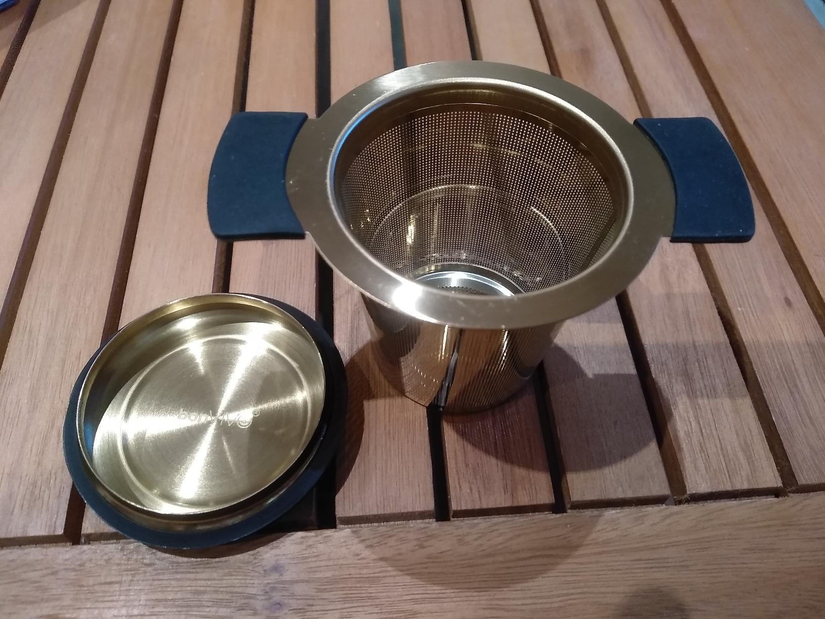 bonVIVO Puri Infusore Te Inox Rame con Coperchio