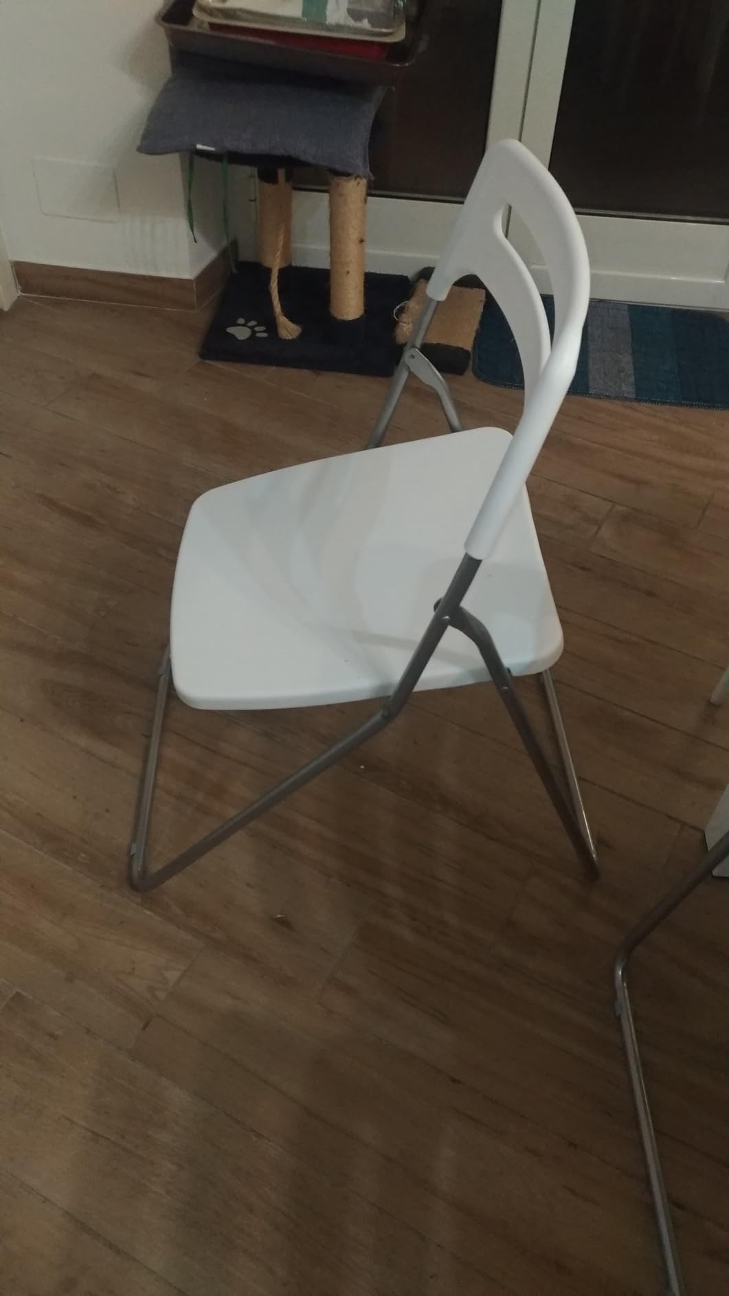 Baroni Home Sedia Pieghevole Bianca 1 Pezzo Acciaio