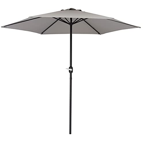 Baroni Home Ombrellone da Giardino Grigio 270x236 cm con Manovella